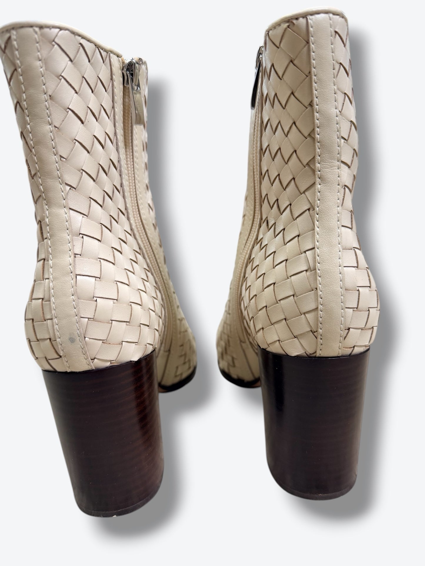 PAIGE Lilah Woven Leather Ankle Boot (Size 10)