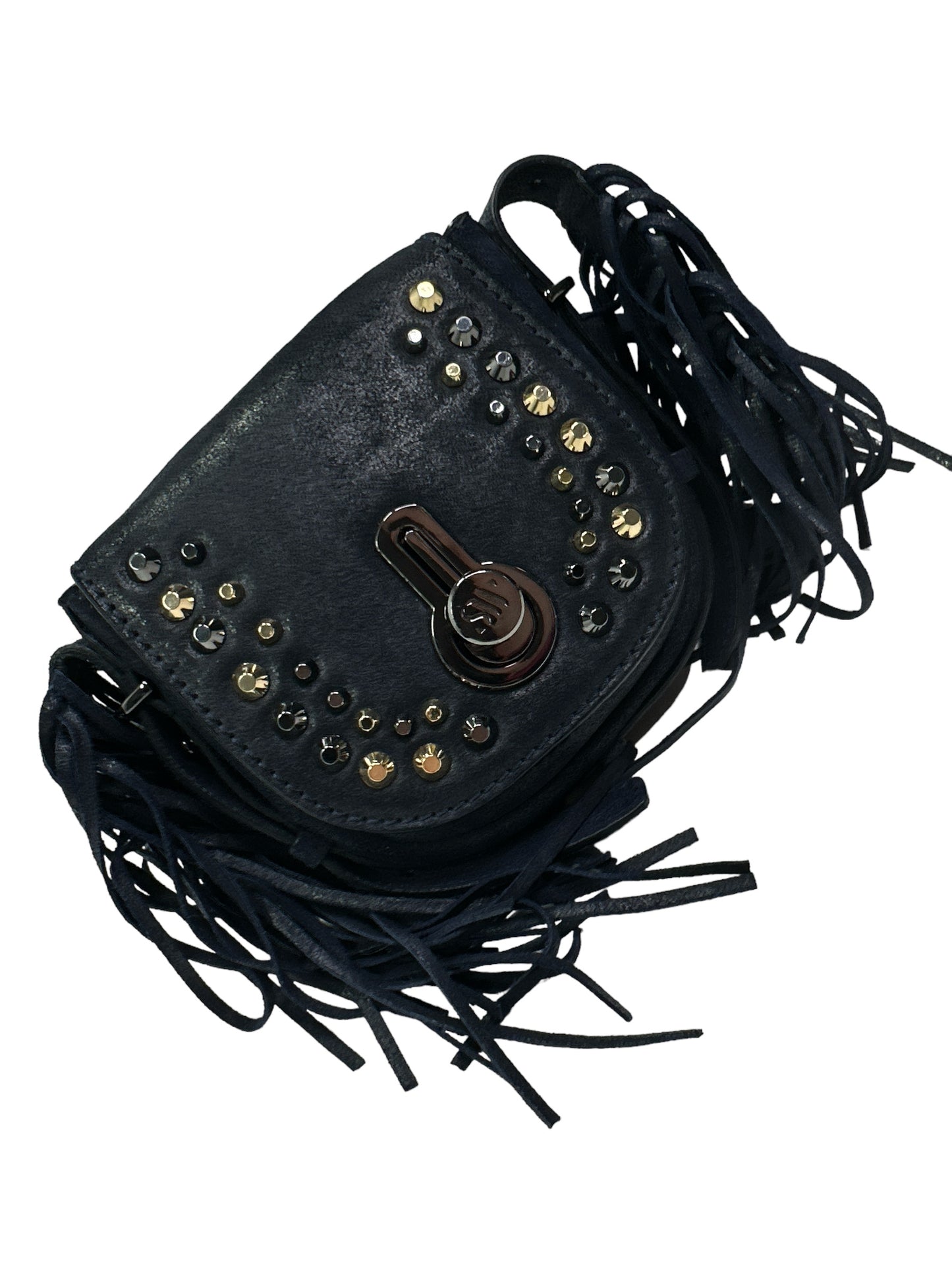 2000s Stuart Weitzman Stud Fringe Mini Bag