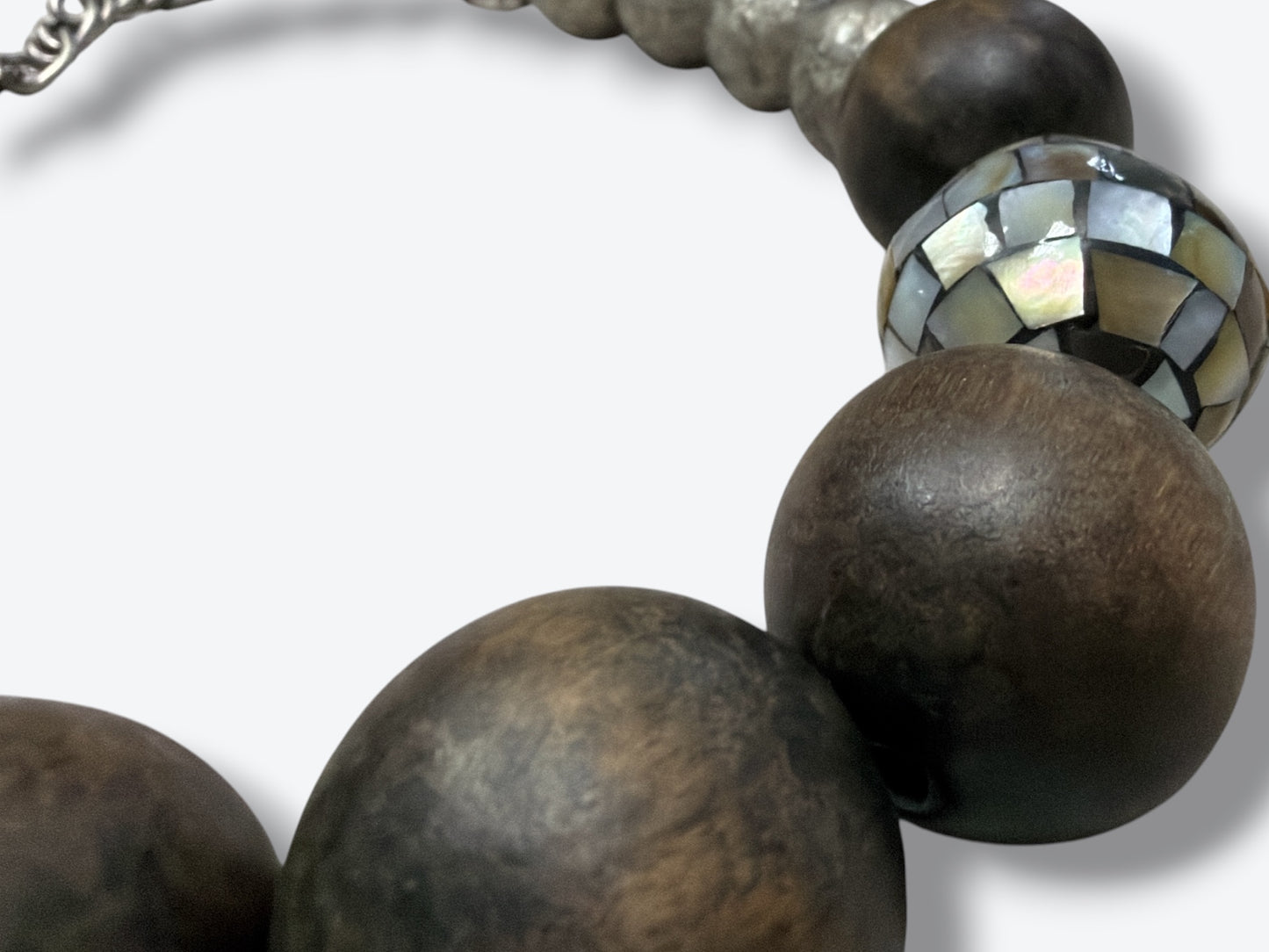 Vintage Wood + Lucite Necklace