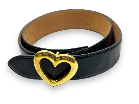 Y2K Moschino Gold Heart Belt