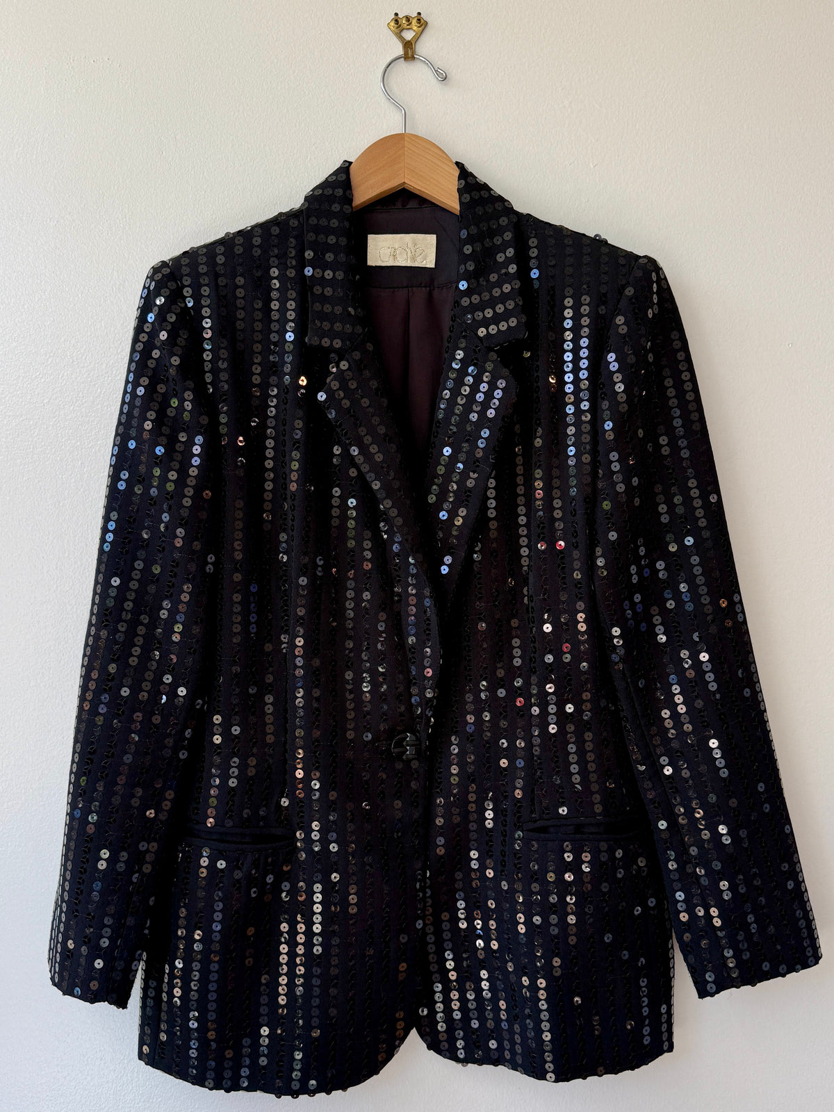 Y2K Caché Black Sequin Blazer