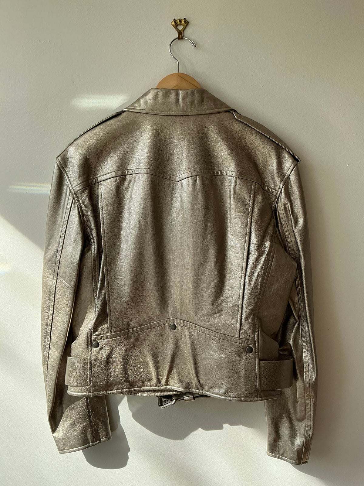 1990s/Y2K Ralph Lauren Gold Leather Jacket