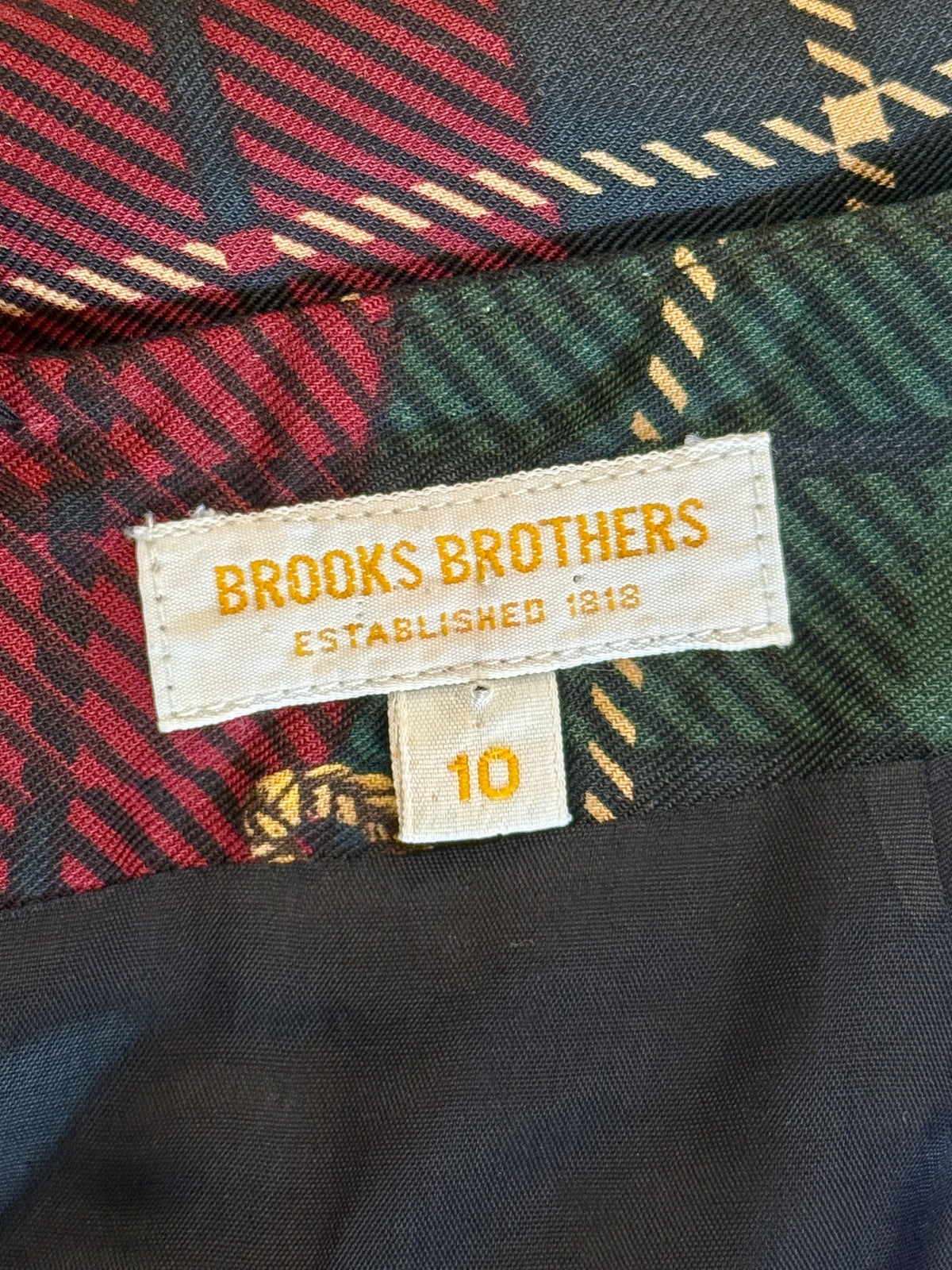 1990s Brooks Brothers Equestrian Plaid Skirt