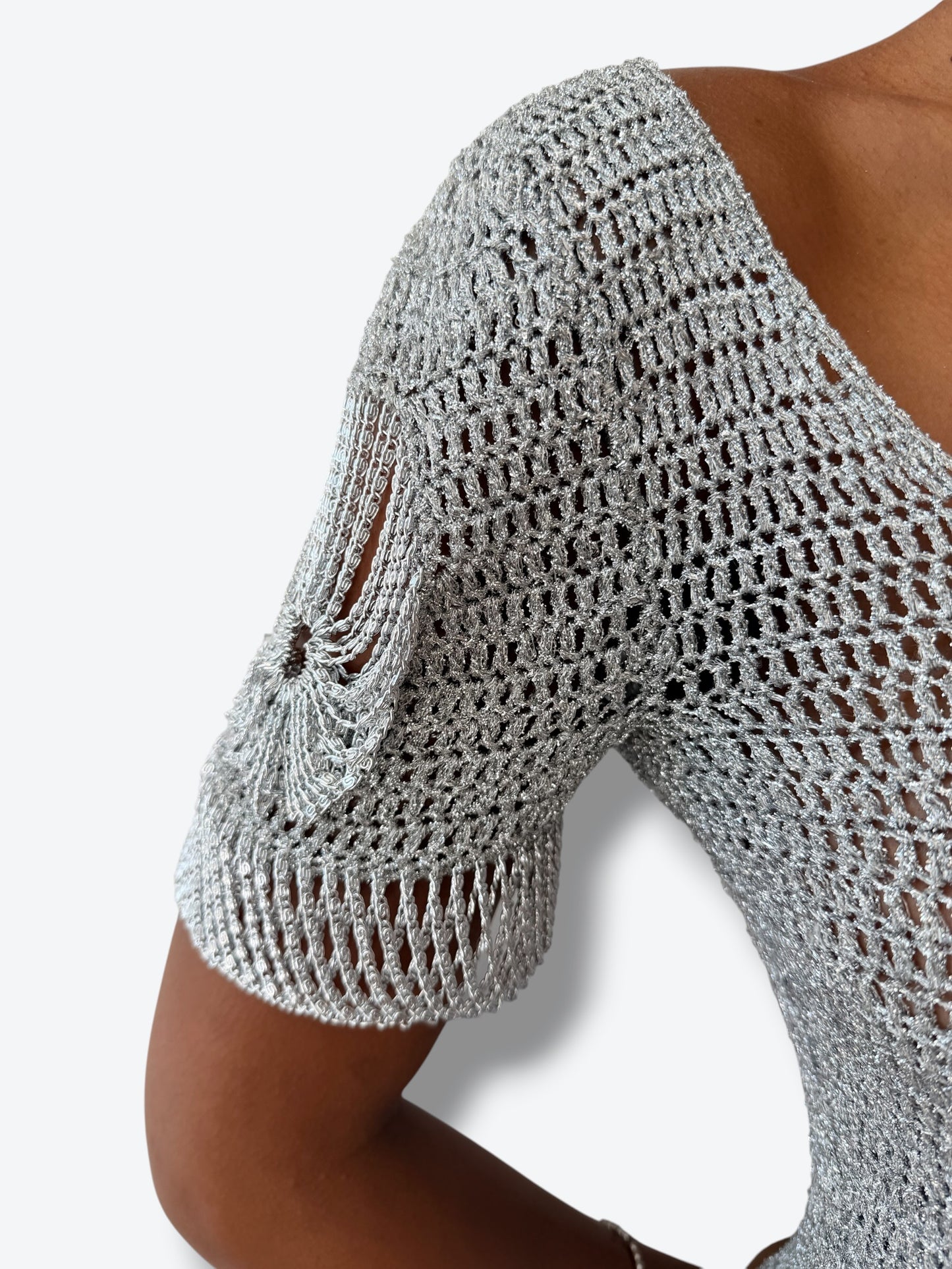 Vintage Hand-Crochet Sculptural Knit Top (Italy)