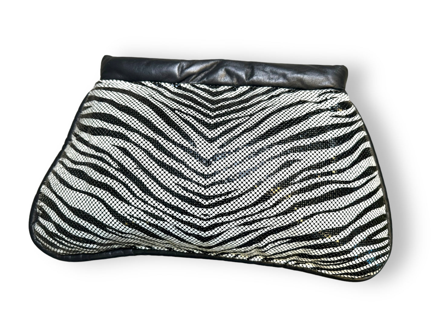 1980s Smith and Whiting Large Zebra Mesh Bag