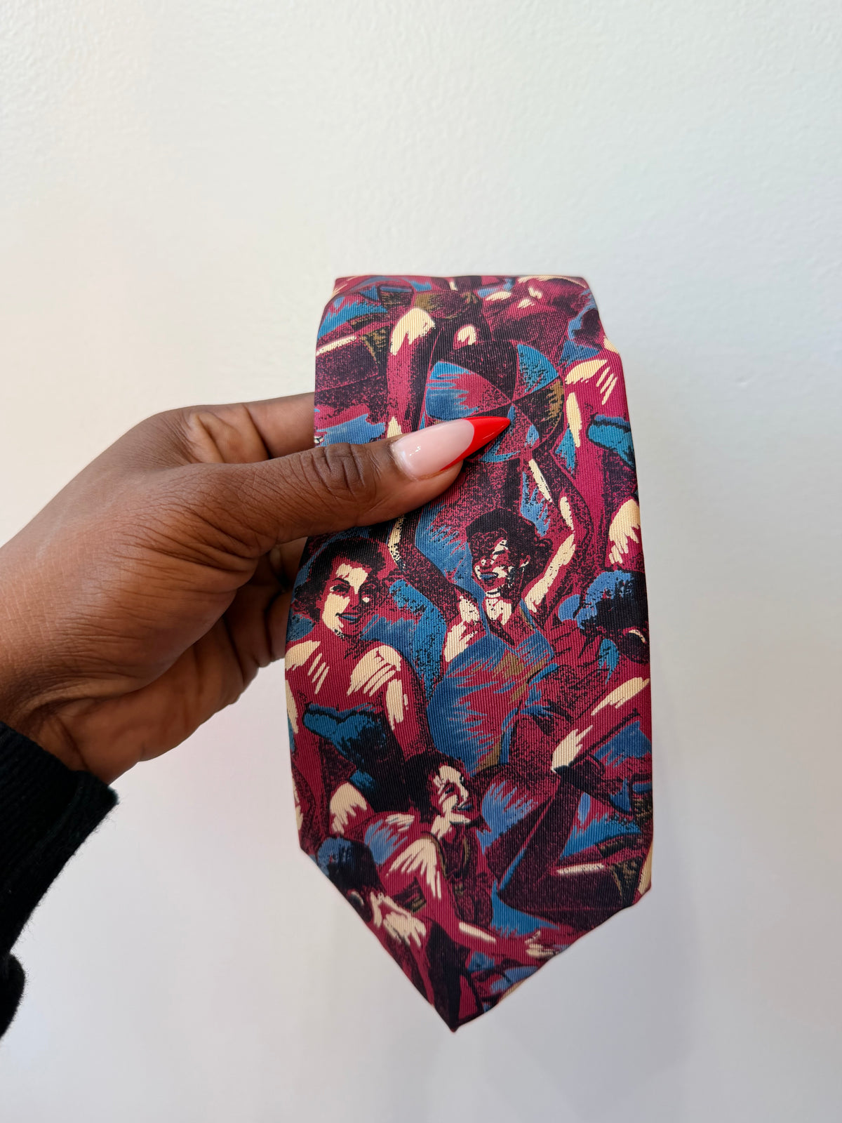 1980s Oscar de la Renta Dancer Novelty Tie