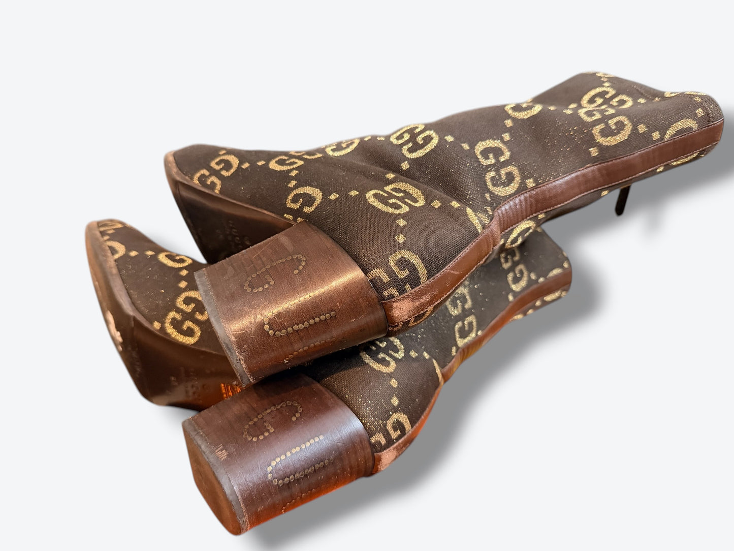 Gucci GG Supreme Canvas Ankle Boots – Block Heel Logo Boot (Unisex)