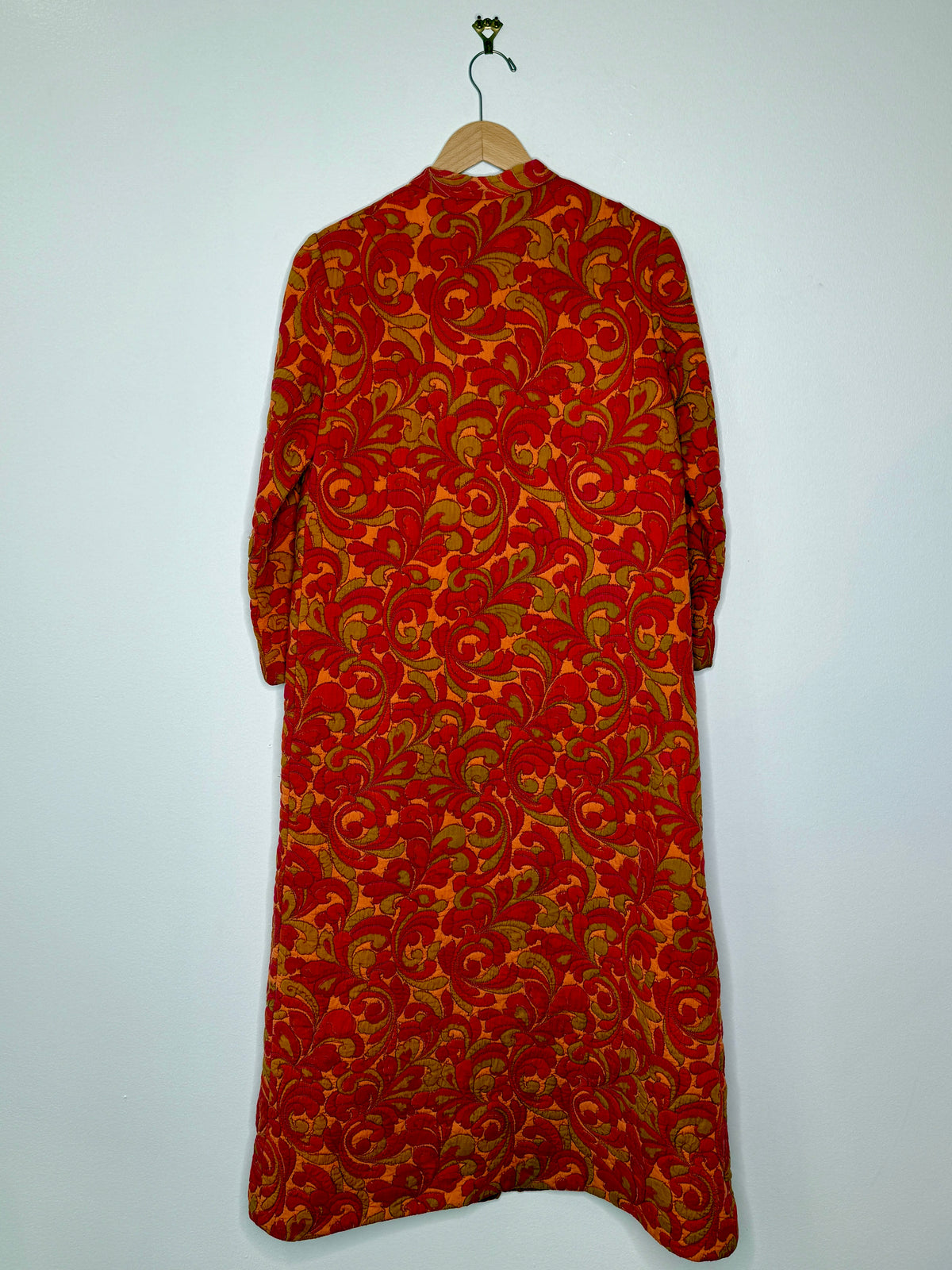 1960s Red & Gold Quilted Coat