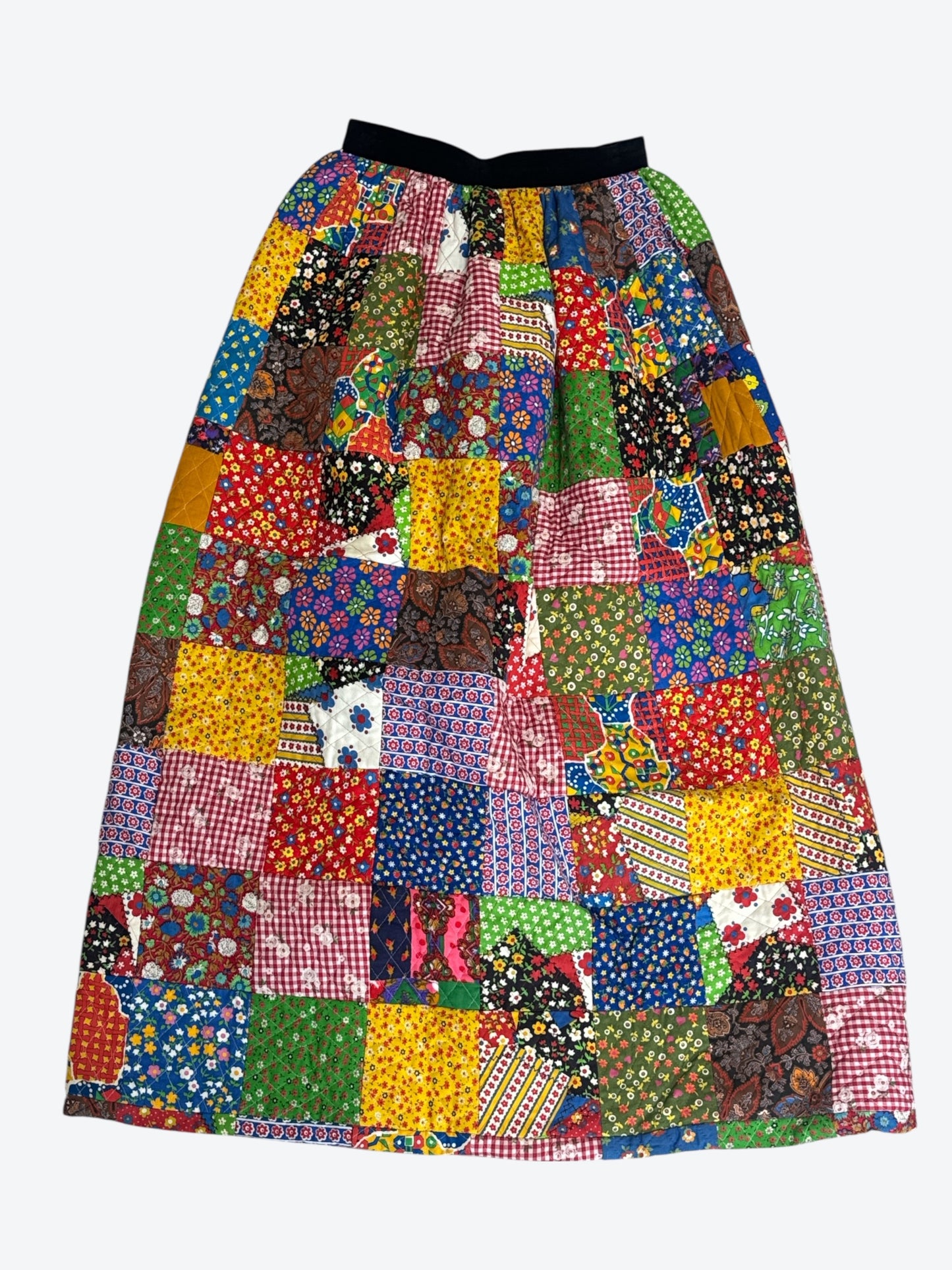 1970s Handmade Patchwork Quilt Skirt – Boho Prairie Maxi