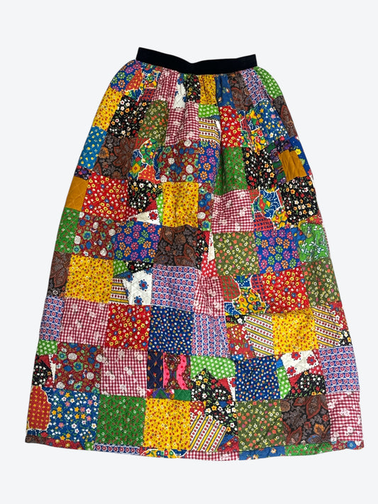 1970s Handmade Patchwork Quilt Skirt – Boho Prairie Maxi