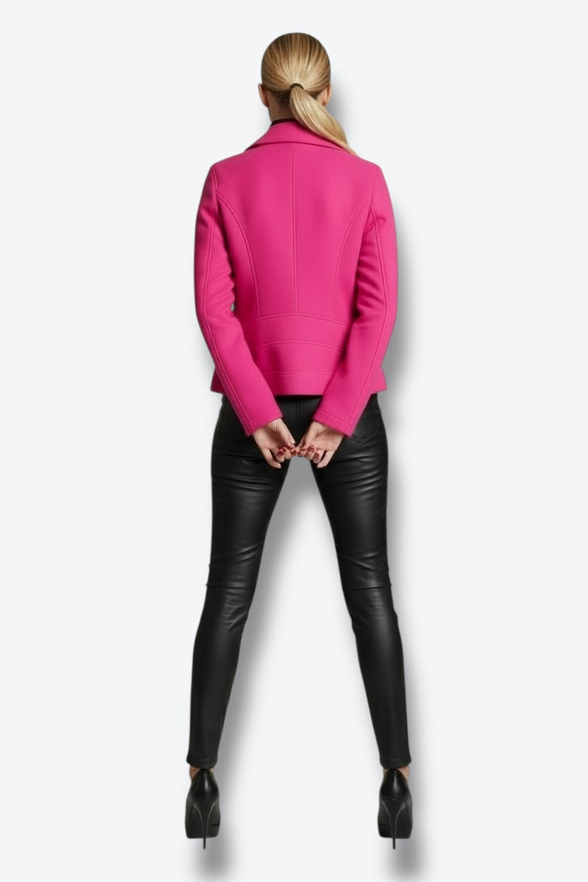 DSQUARED² Neon Pink Moto Jacket