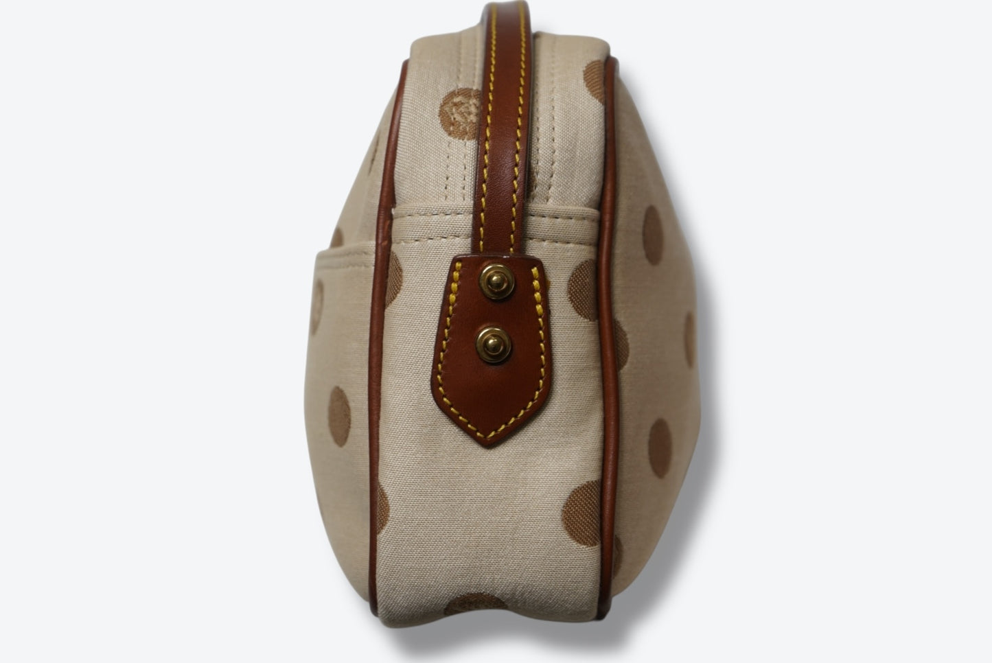 #91. 1990s/Y2K Vanity/Train Dooney & Burke Polka Dot Canvas Crossbody Bag