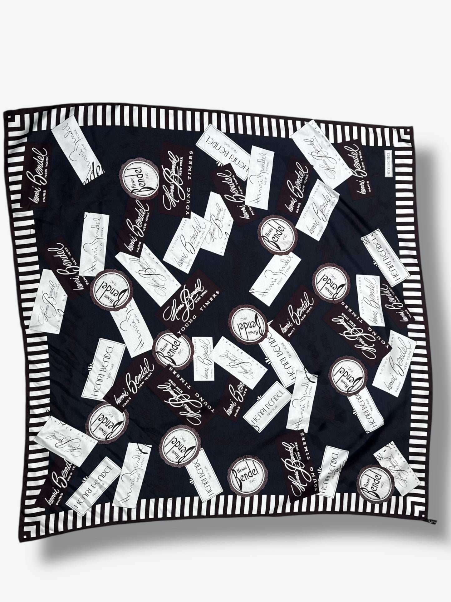 1980s 31” x 31” Henri Bendel Silk Scarf