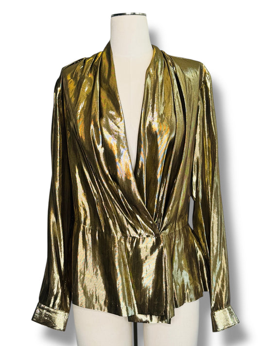 #11. 1970s/80s Evan Picone Gold Lame Top