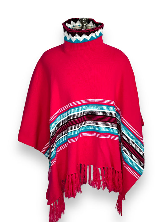 Vintage Hot Pink Navajo Poncho