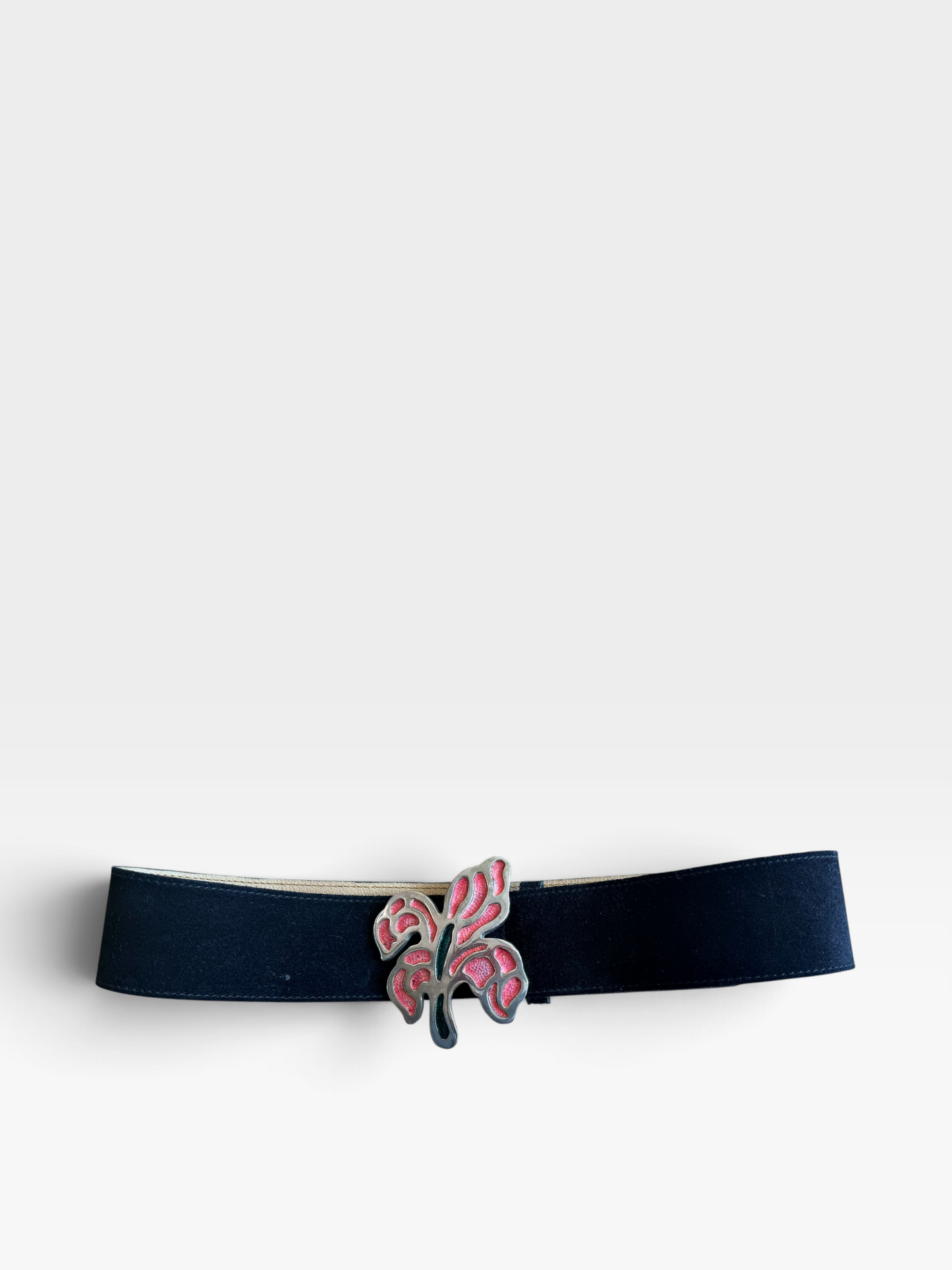 1960s Marc Cross Suede Floral Belt