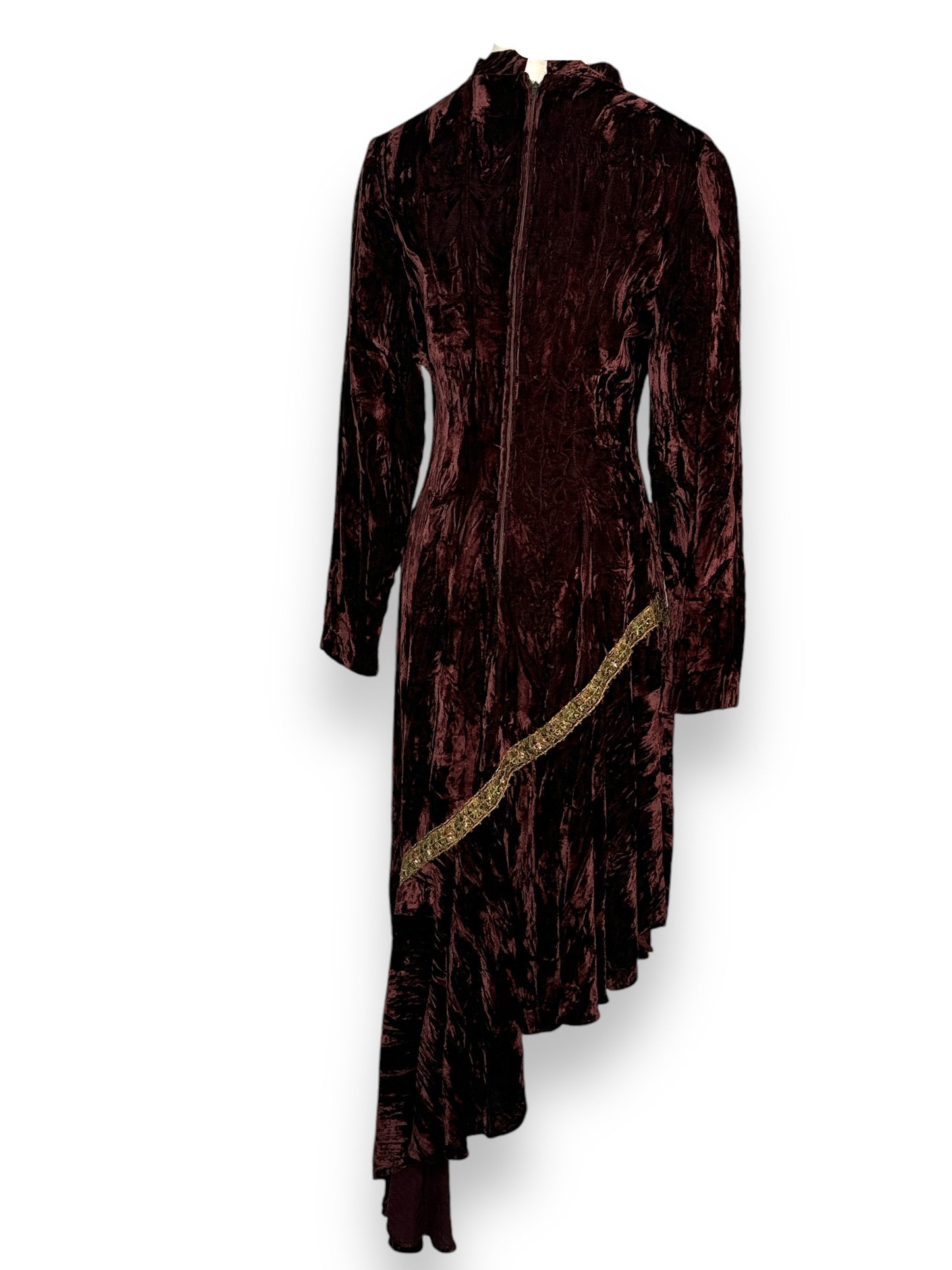 1970s “Mr Boots” Limited Edition Crushed Velvet Hippie Dress