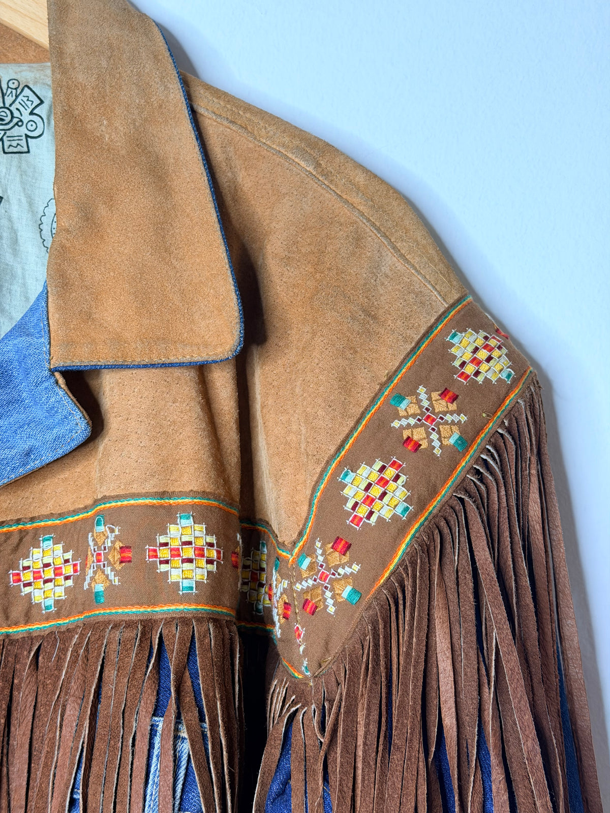 1980s/90s “Para Choc” Denim & Fringe Jacket