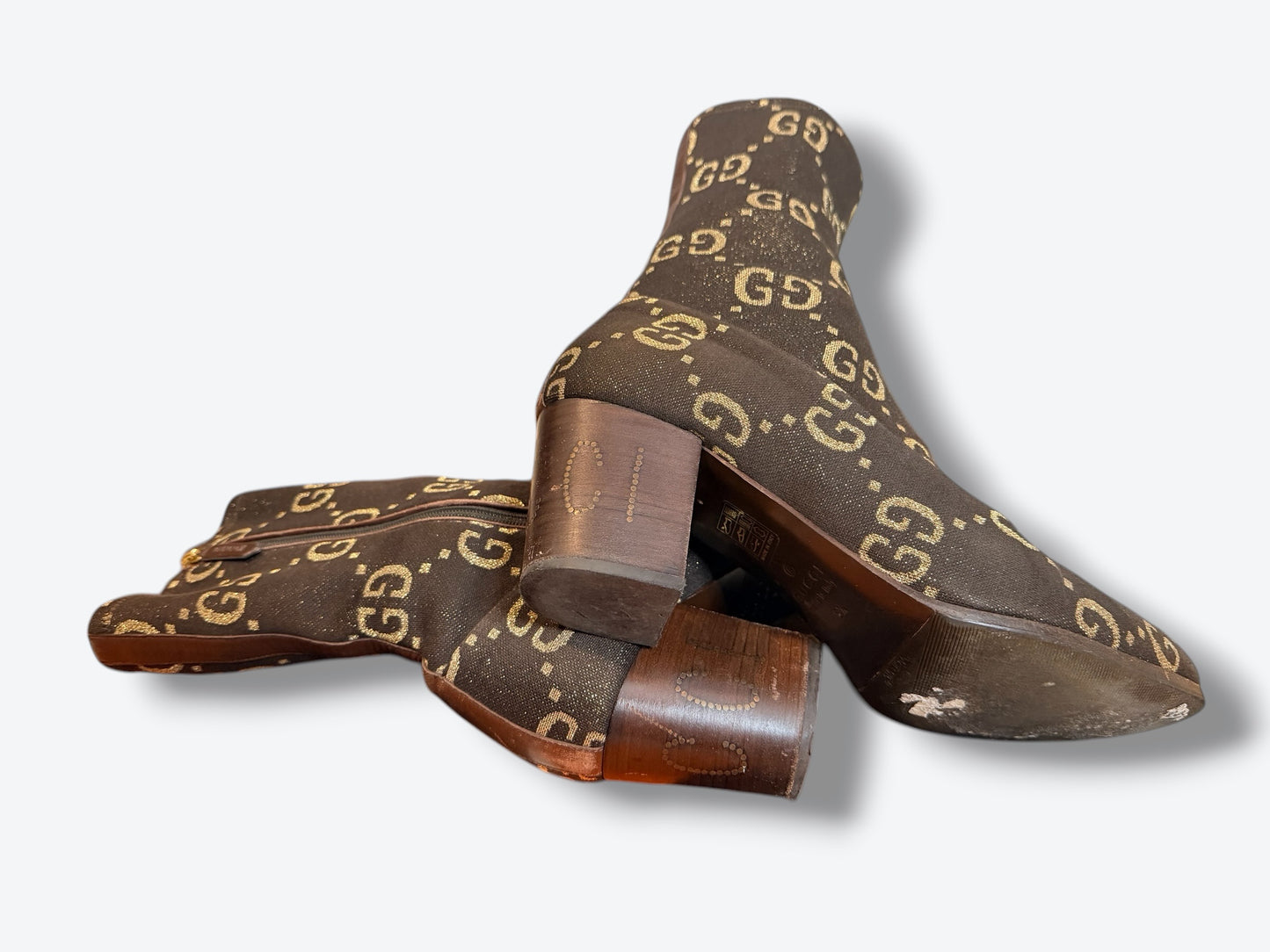 Gucci GG Supreme Canvas Ankle Boots – Block Heel Logo Boot (Unisex)