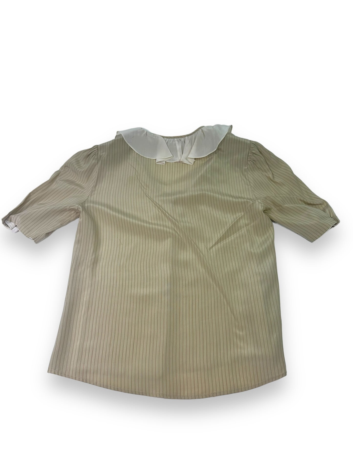 1970s 100% Silk Benton LTD Beige Lined Top