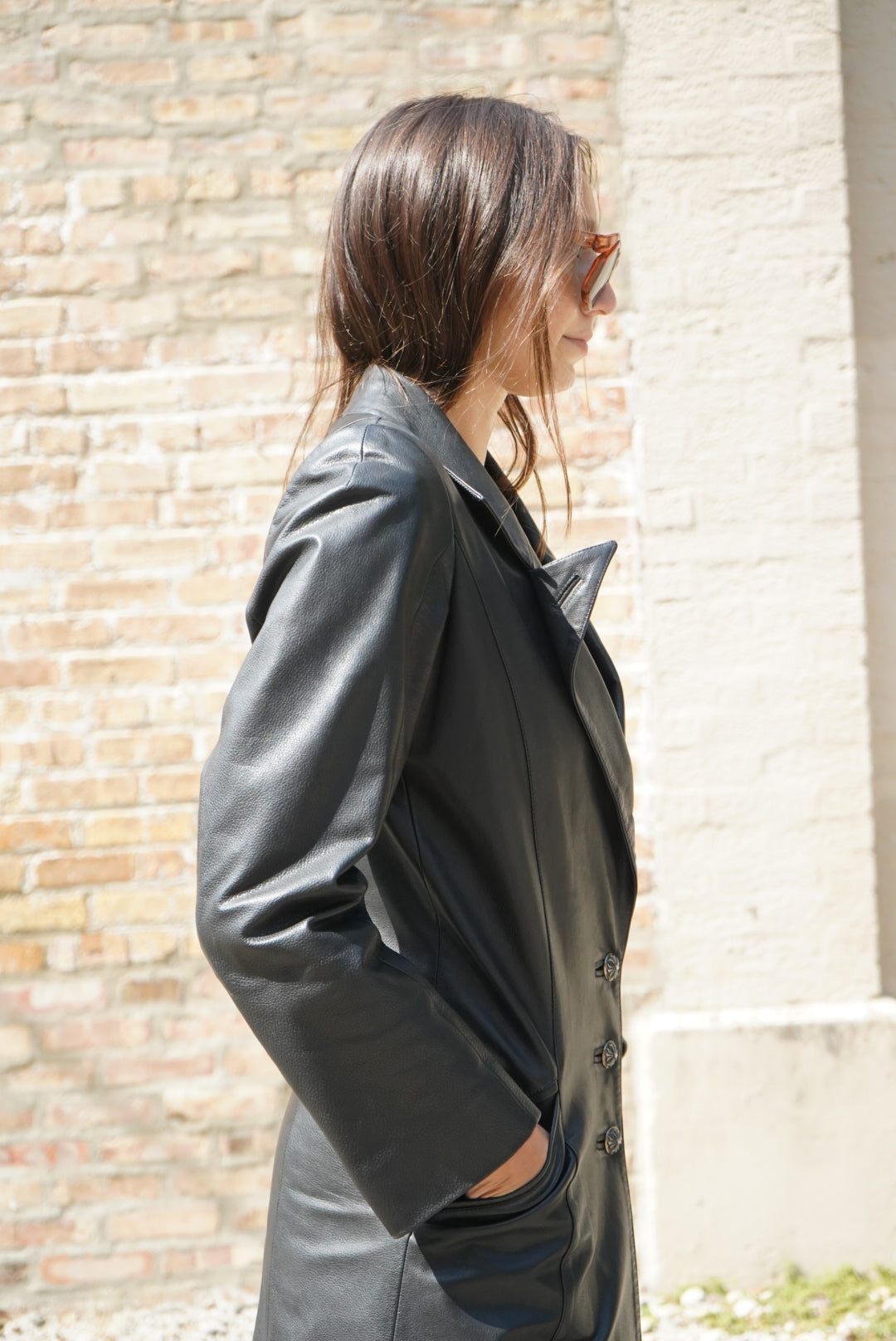 1990s/Y2K Chrome Hearts Leather Trench