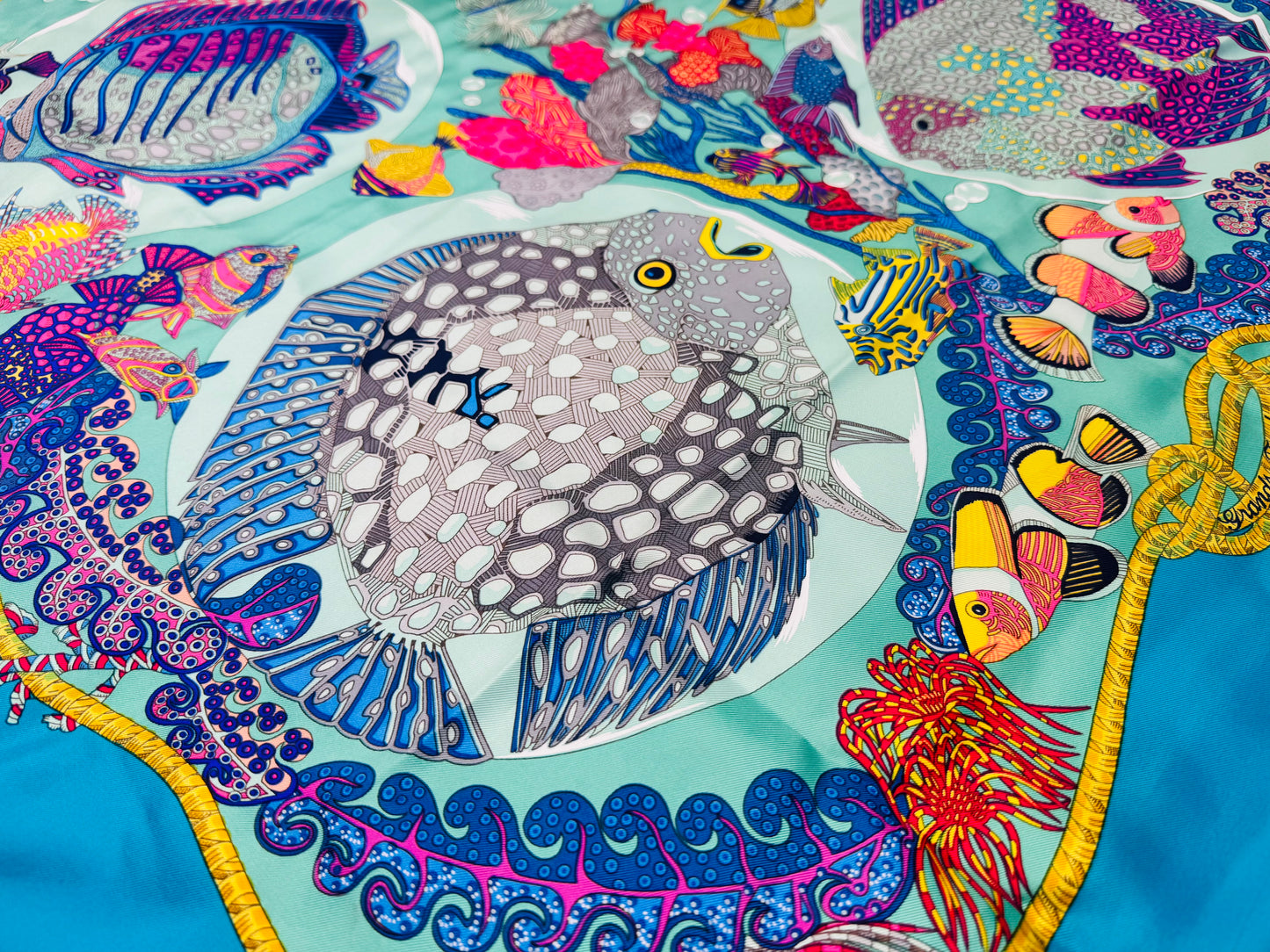 1992 Hermès “Les Poissons” Silk Scarf (1992 by Christine Henry)