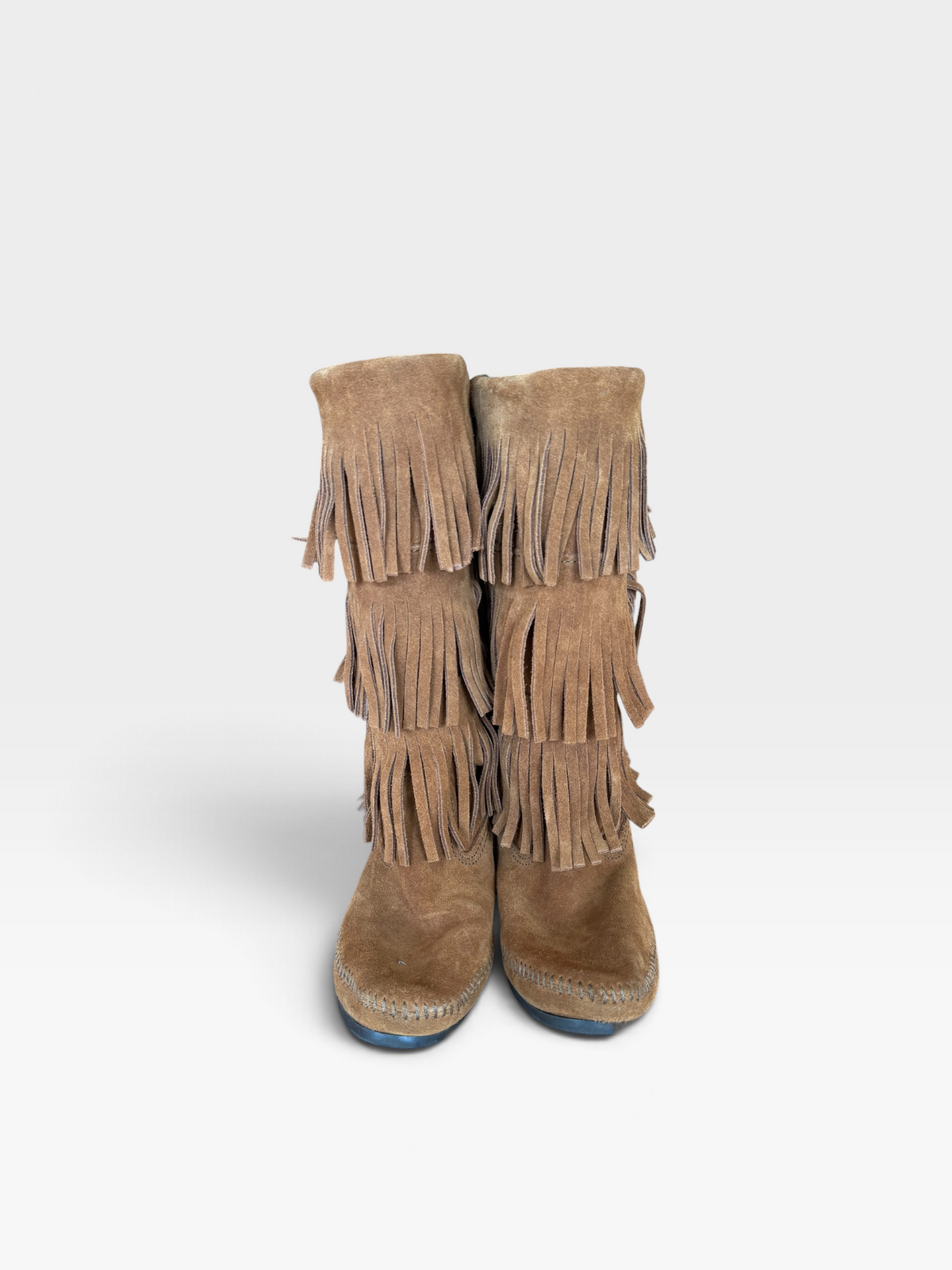 Vintage Minnetonka Fringe Brown Fringe Boots (Women’s)