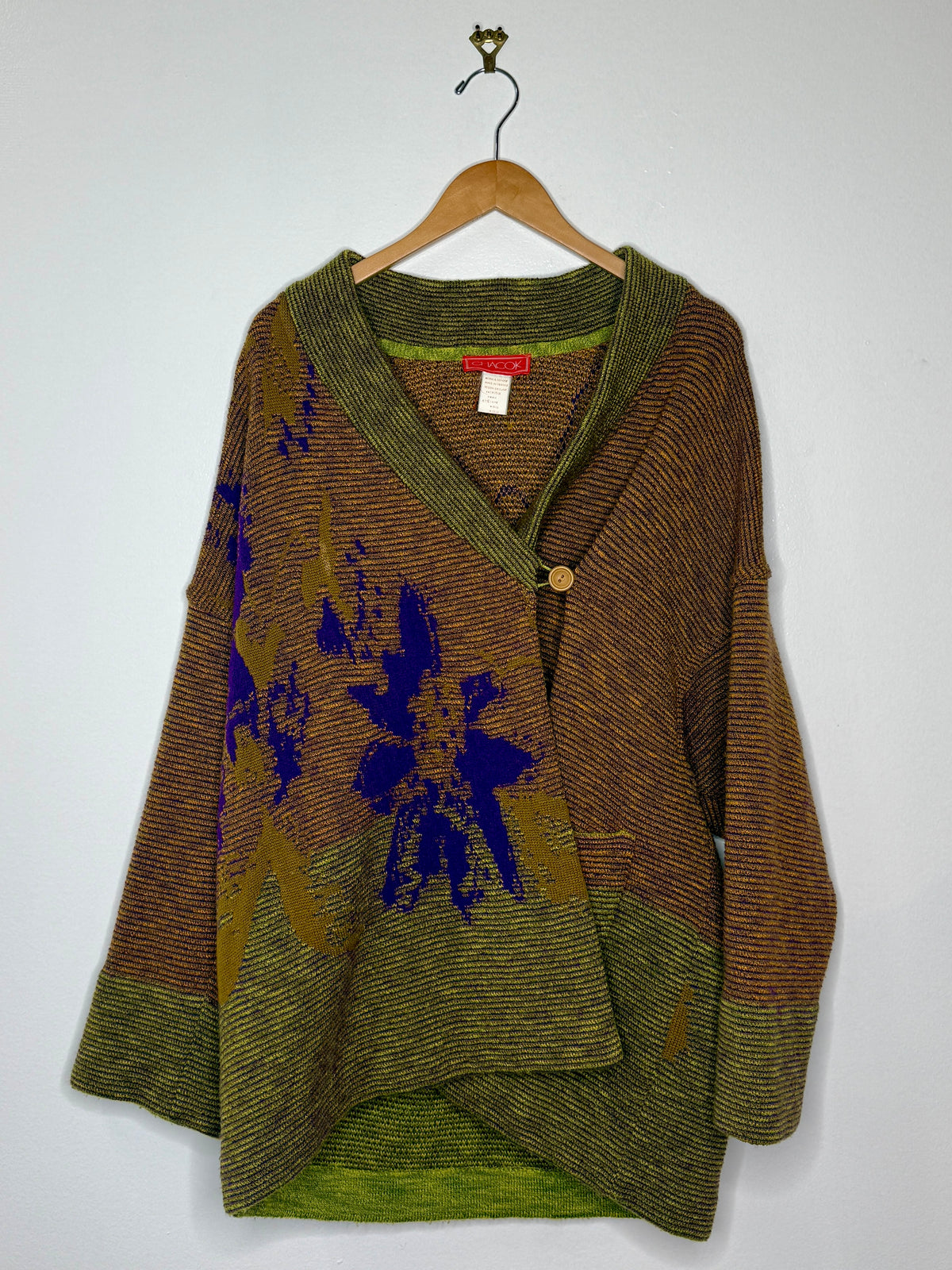 1990s “Chacok” Abstract Sweater Cardigan