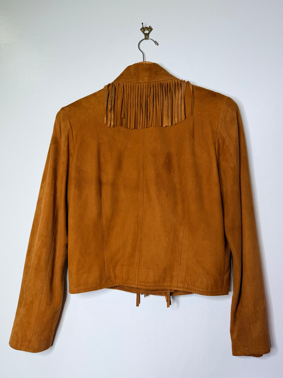 1980s Short Waisted Brown Fringe Jacket