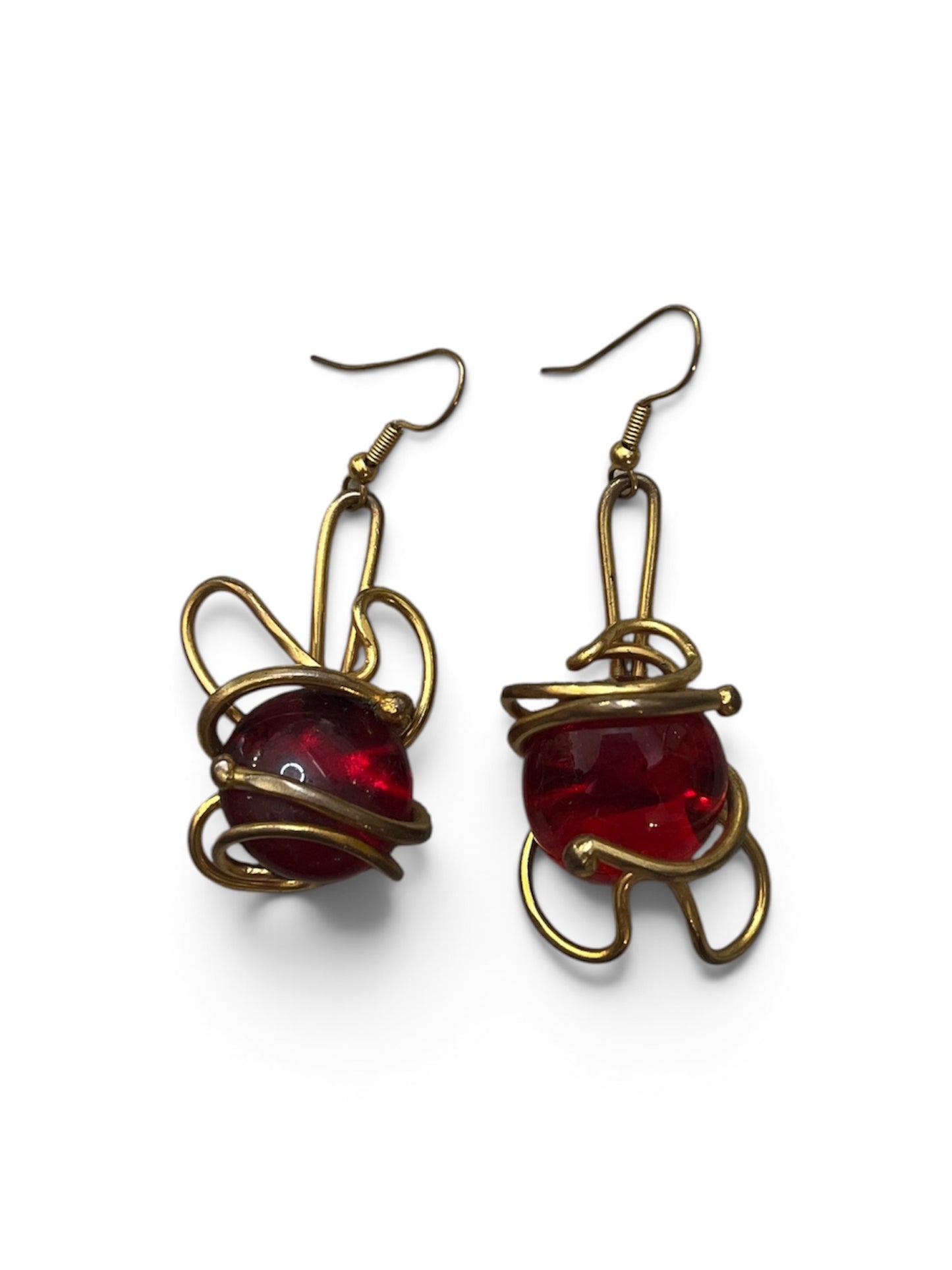 1970s Wrapped Gem Earrings