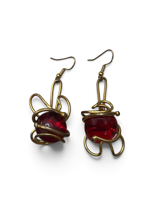 1970s Wrapped Gem Earrings