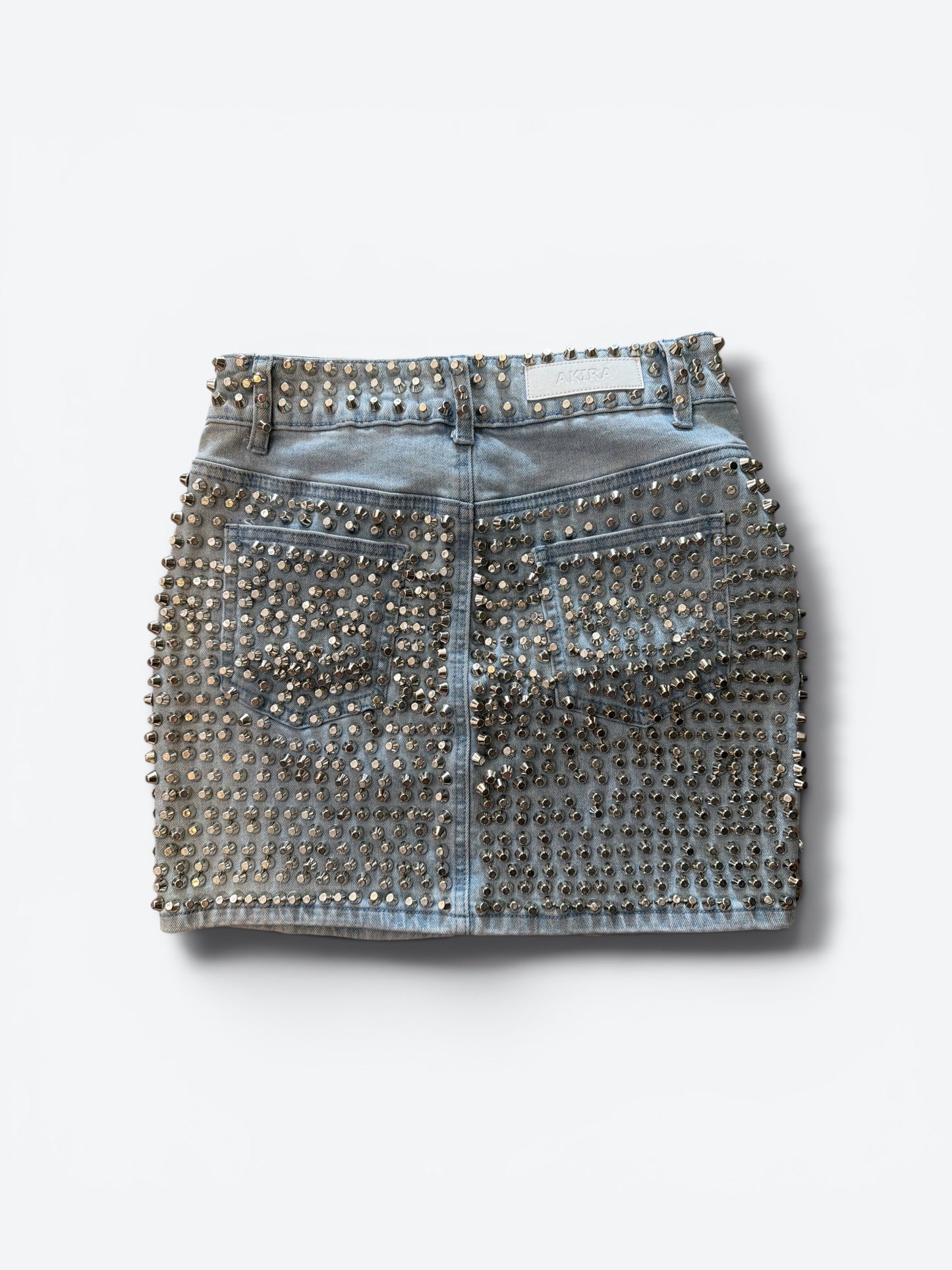 Trend: Akira Light Denim Studded Skirt