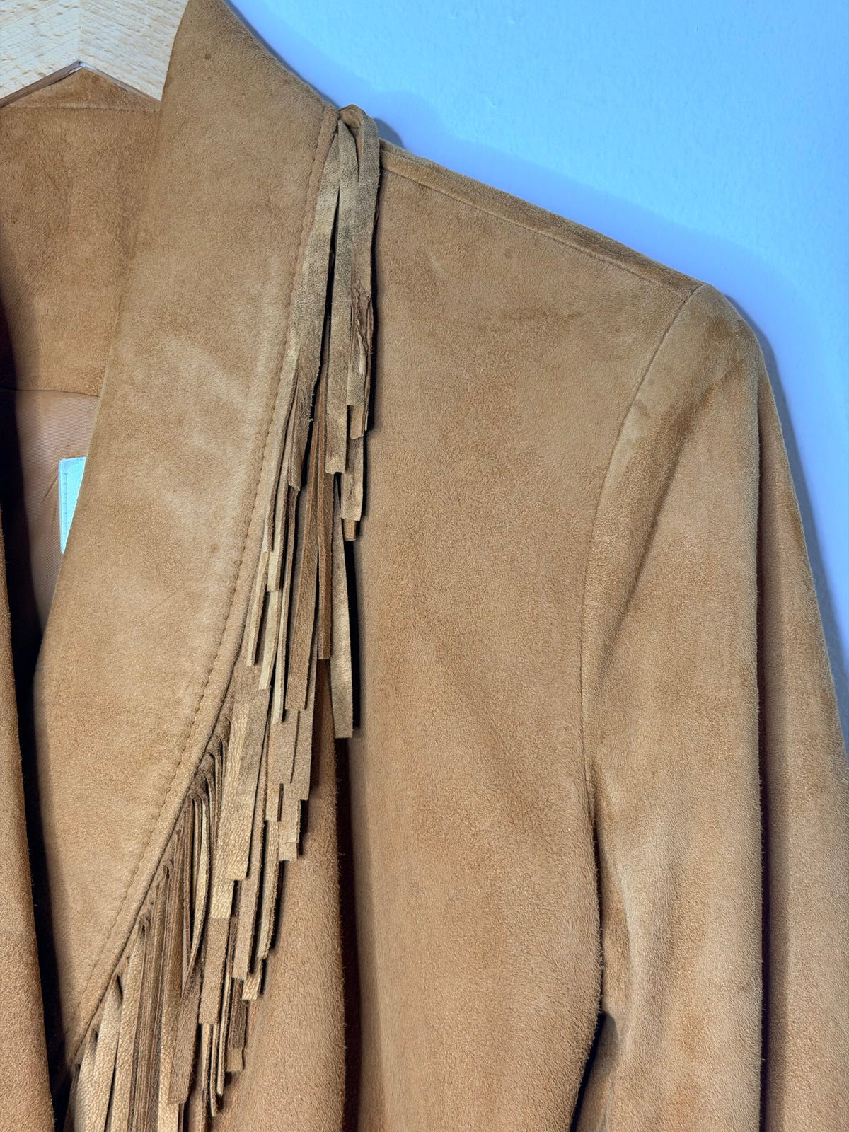 1980s Short Waisted Brown Fringe Jacket