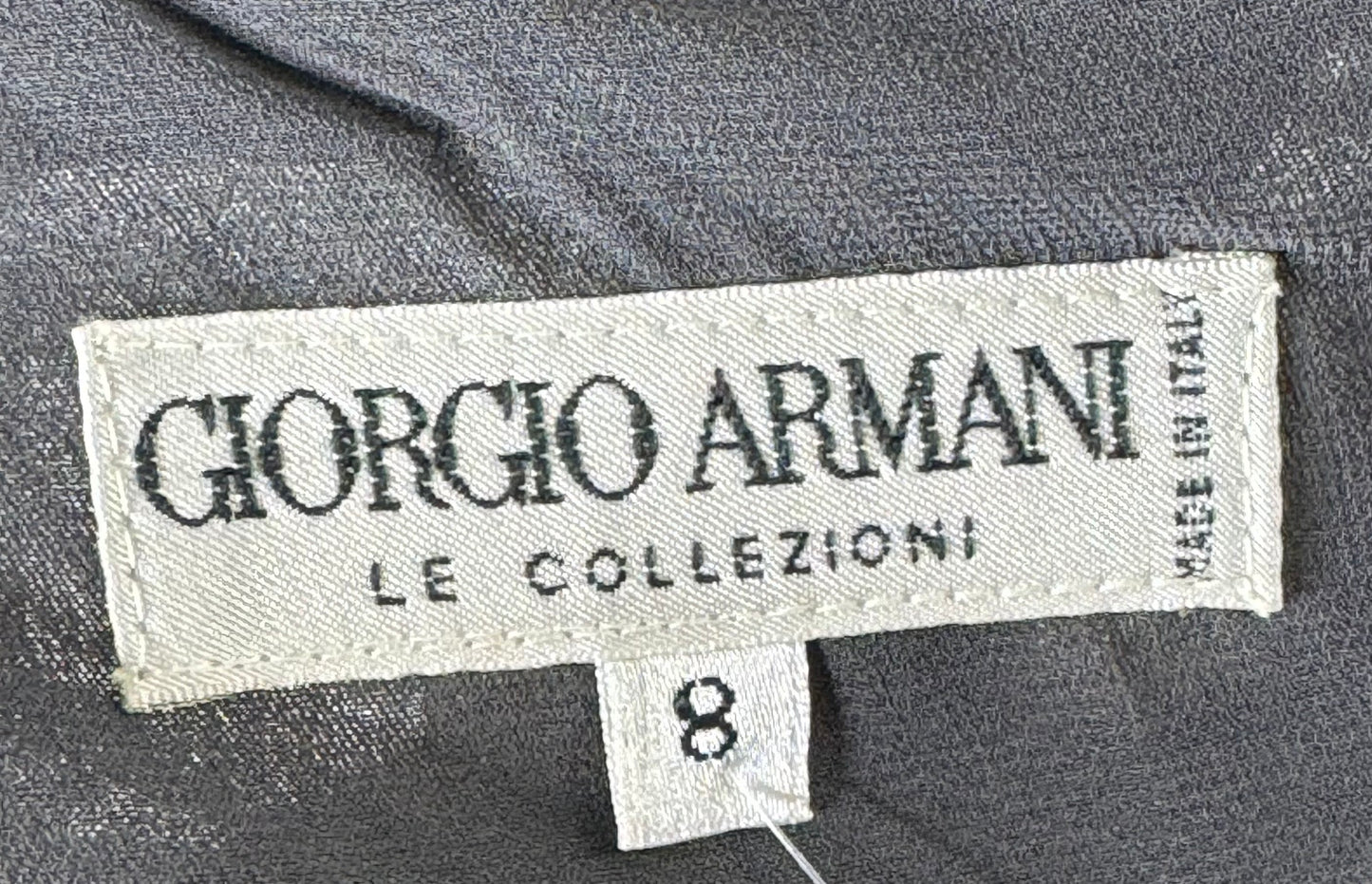 1990s Giorgio Armani Le Collezioni Gray Pinstripe Silk Blazer