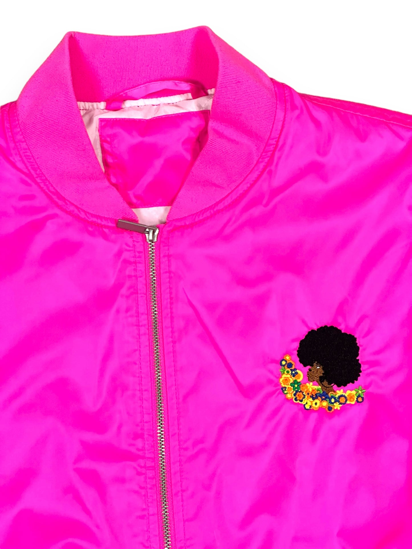 Kameo Upcycled Pink Varsity Jacket