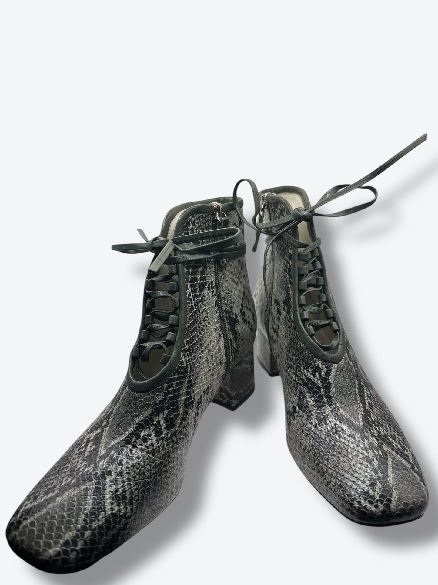 Trend: Daniella Shevel Snakeskin Lace Boots