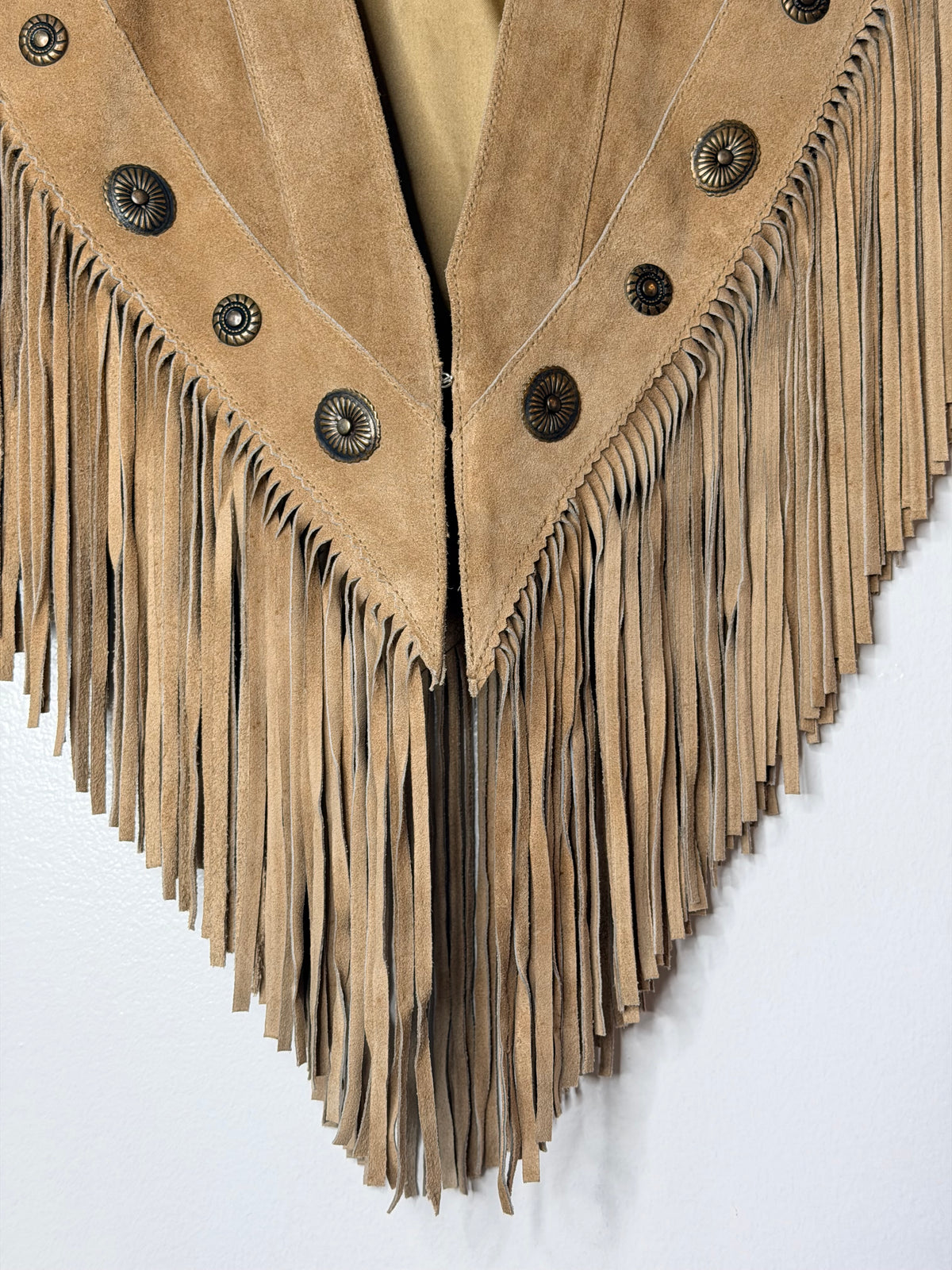 1970s “Canadian Leathercraft”Fringe Ornate Shrug