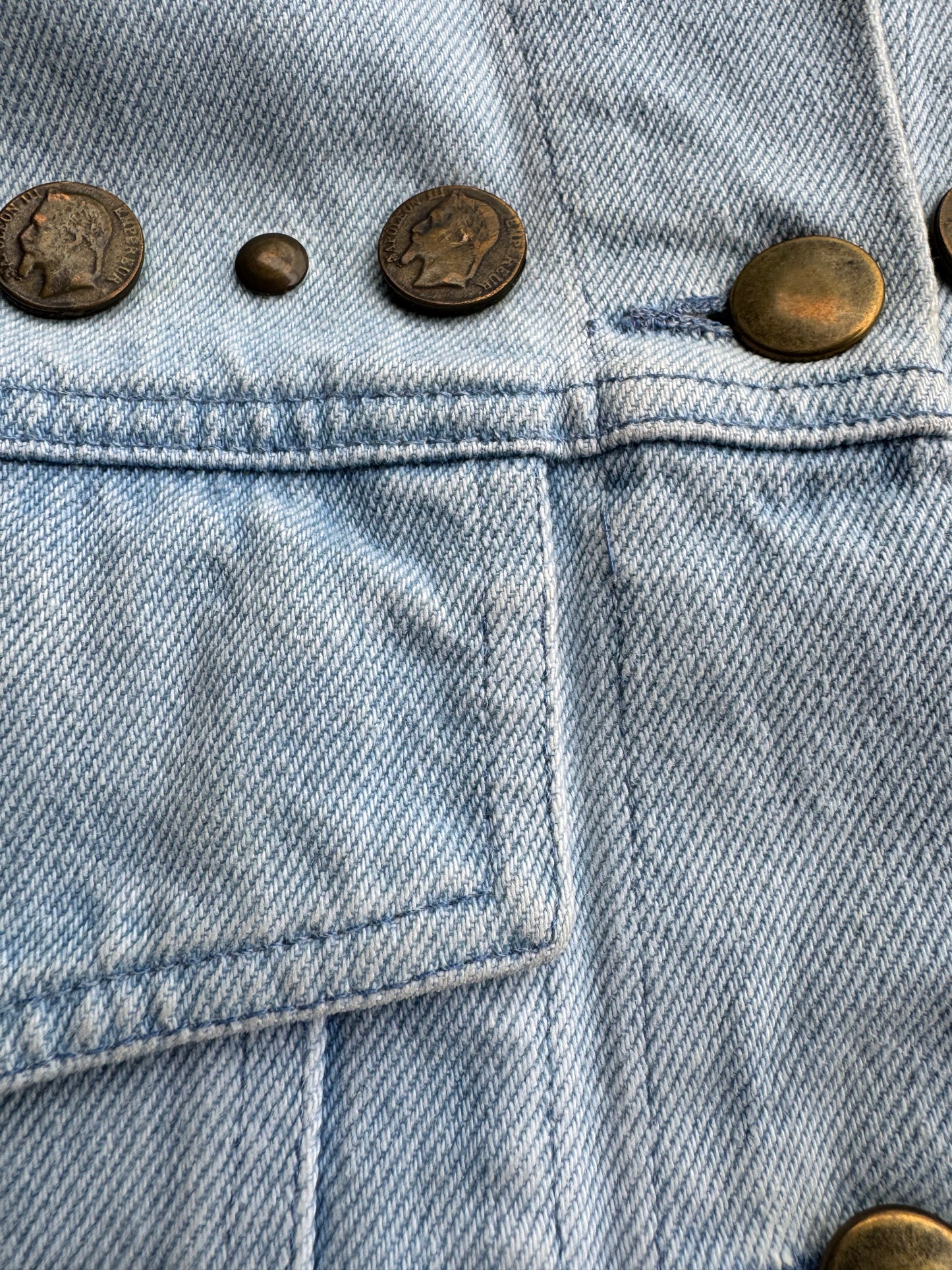 1980s Les Copains Denim Coin Jacket