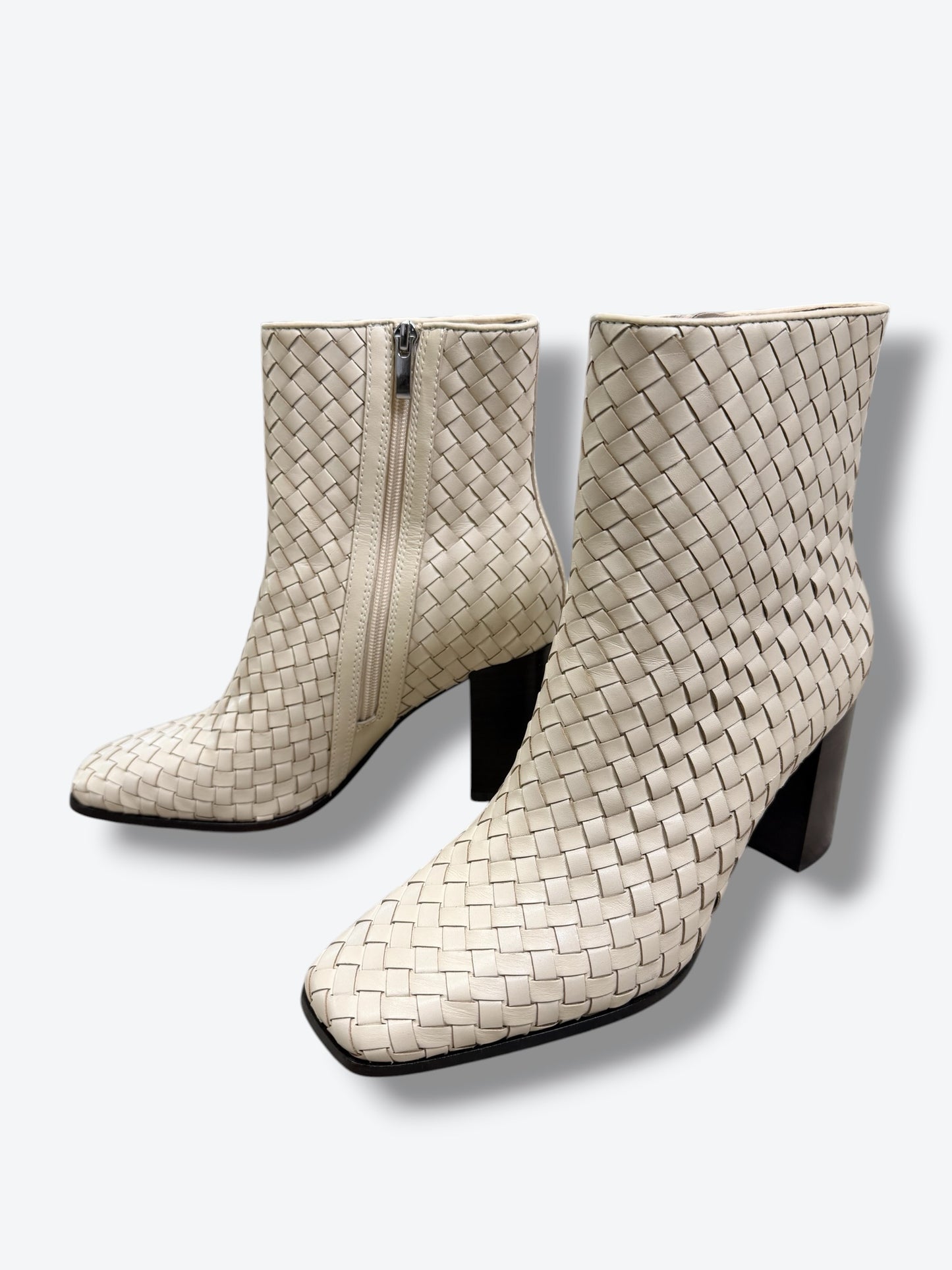 PAIGE Lilah Woven Leather Ankle Boot (Size 10)