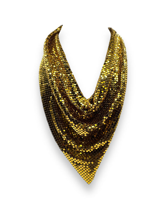 1970s/1980s Smith & Whiting Gold Chain Mesh Necklace