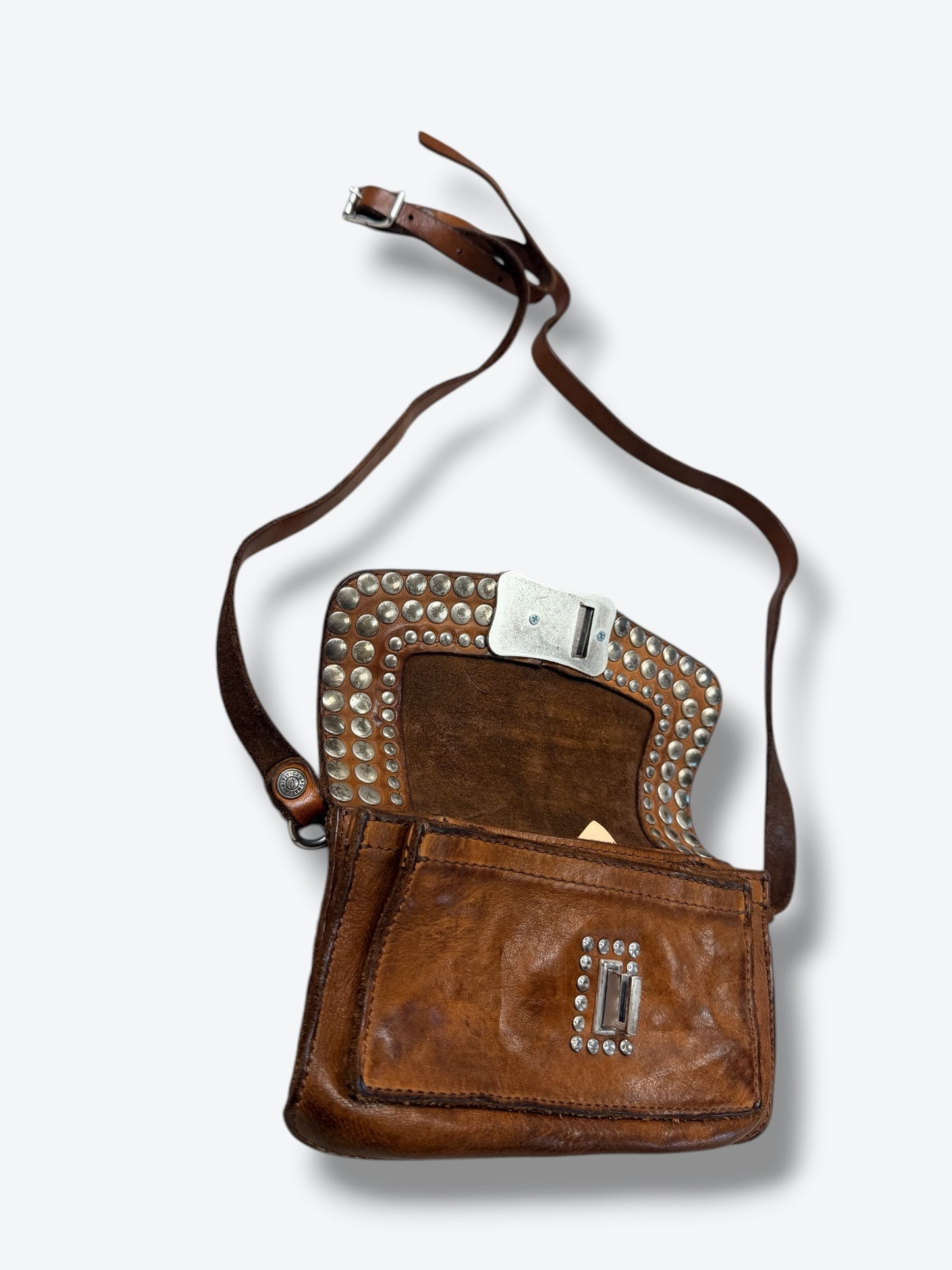 Vintage Campomaggi Hammered Convertible Cross body + Belt Bag