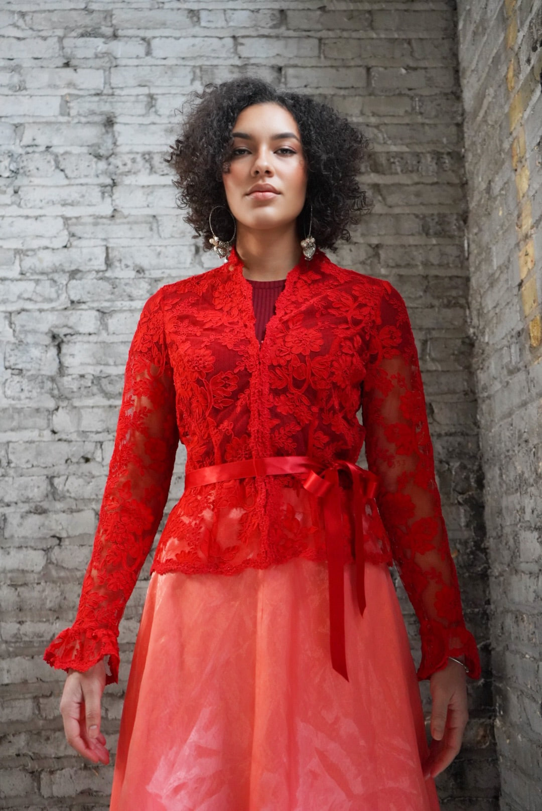 1990s Sherrie Bloom & Peter Noviello CHETTA B Lace Blouse