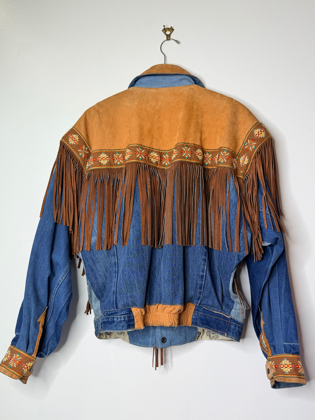 1980s/90s “Para Choc” Denim & Fringe Jacket