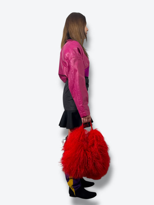 Trend: Mongolian Lamb Long Fur Handbag