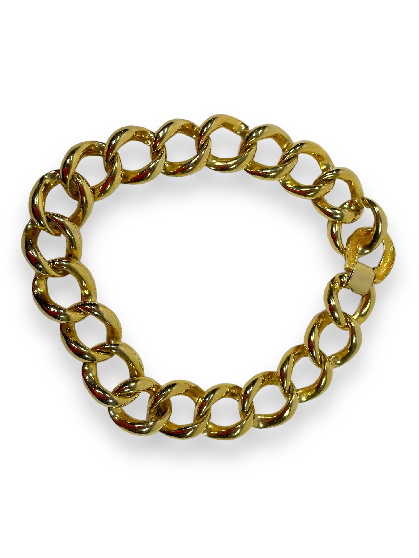 1980s Gold Wide Link Chocker