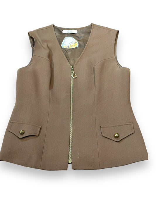 Kameo Upcycled Brown Zip Vest