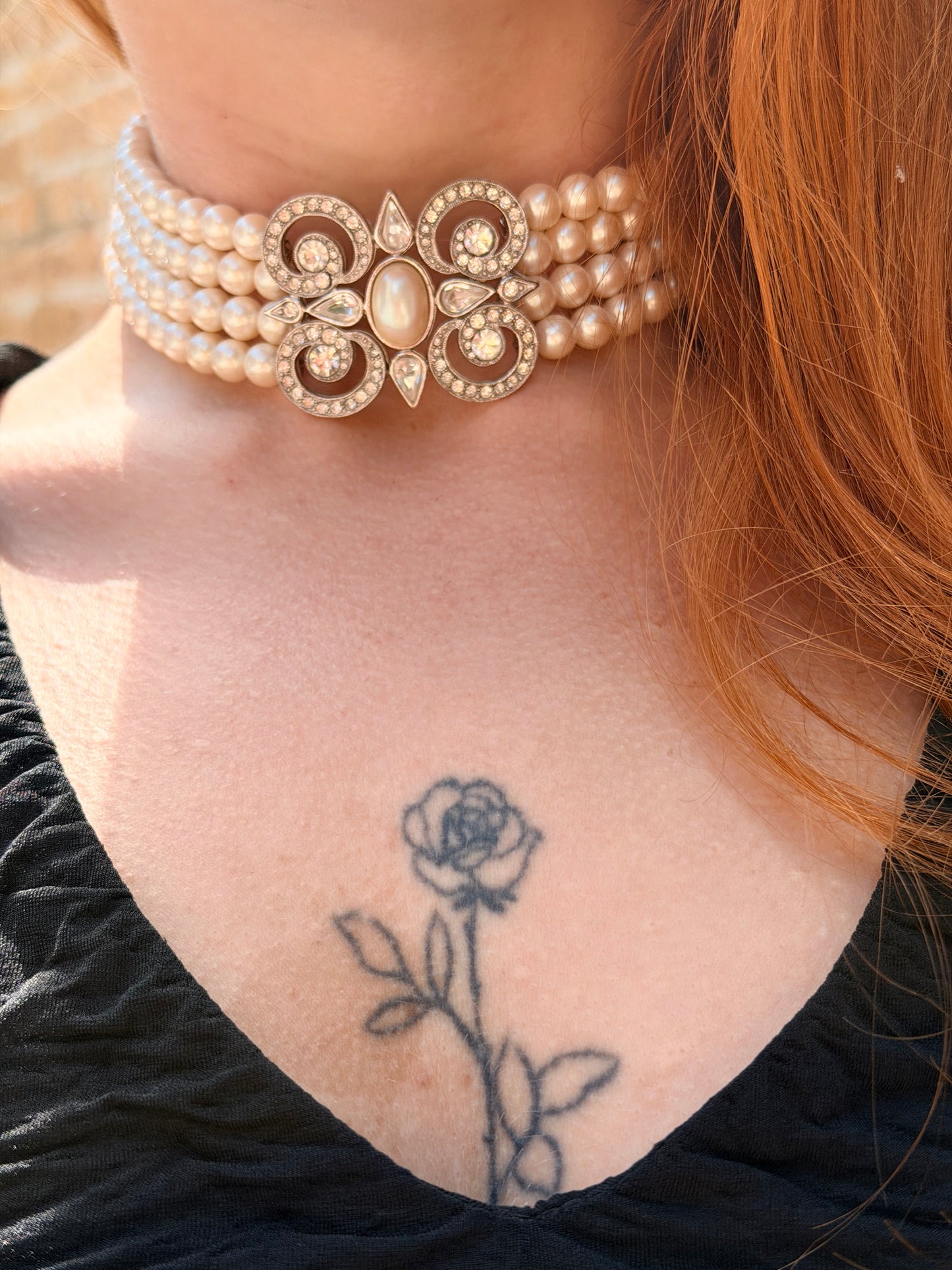 Y2K Enamel & Pearl Chocker