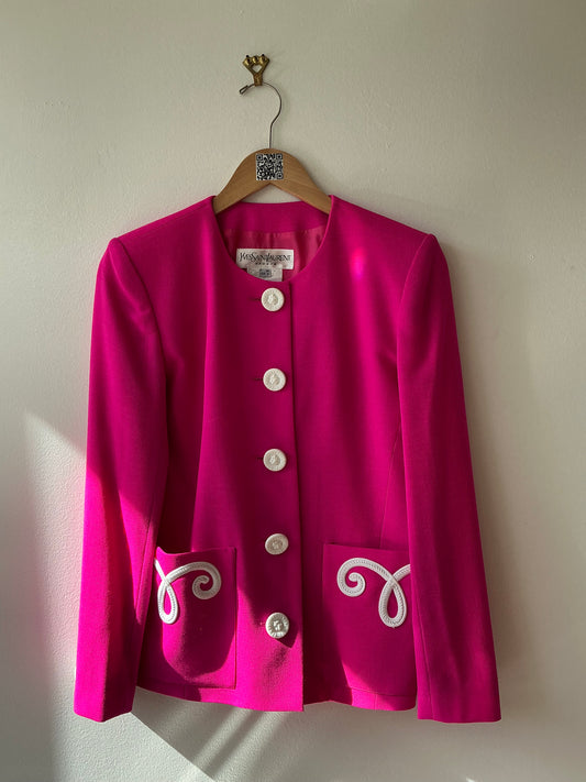Yves Saint Laurent Hot Pink Blazer