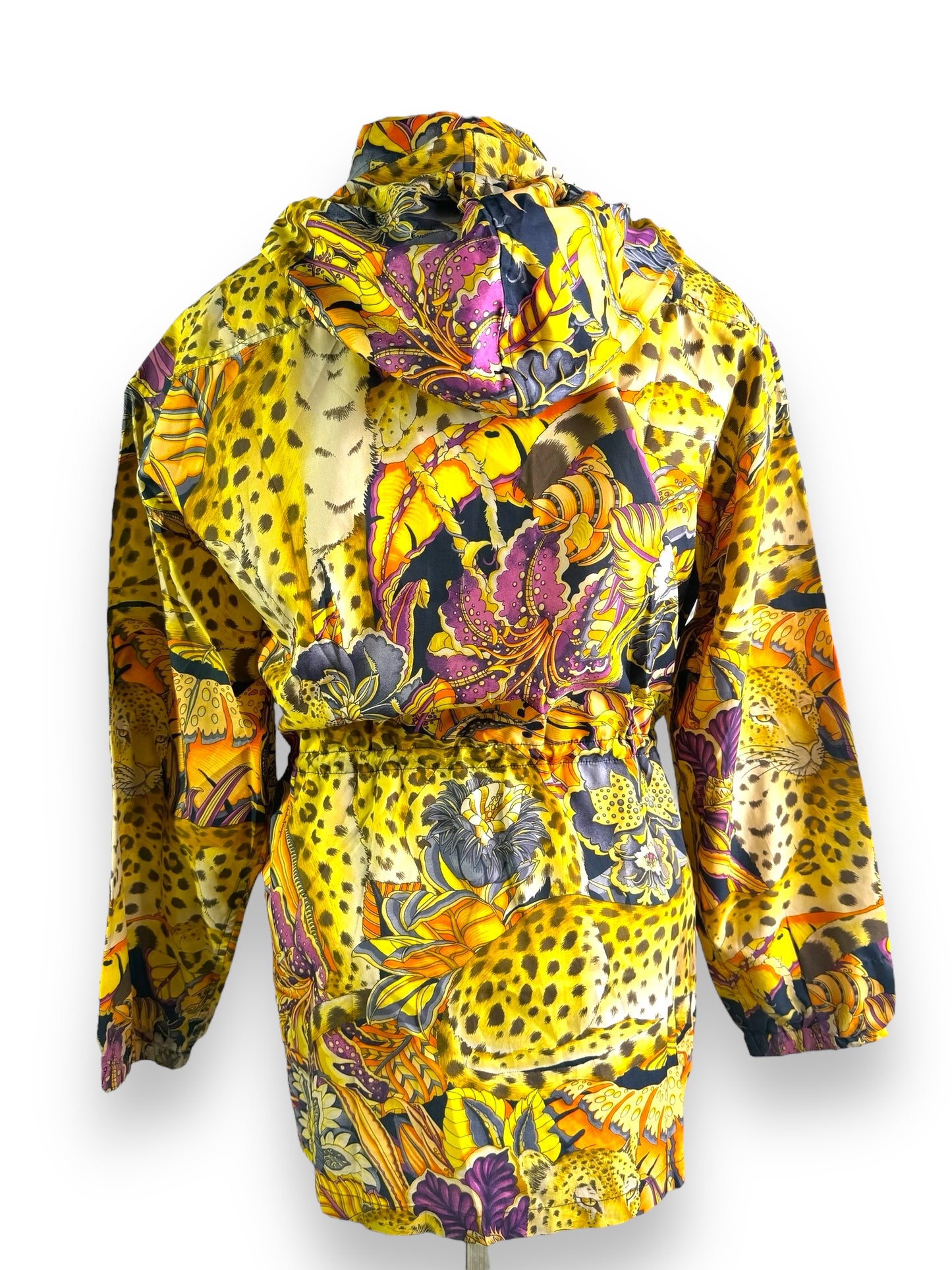 Vintage Salvatore Ferragamo Leopard Print Rain Jacket