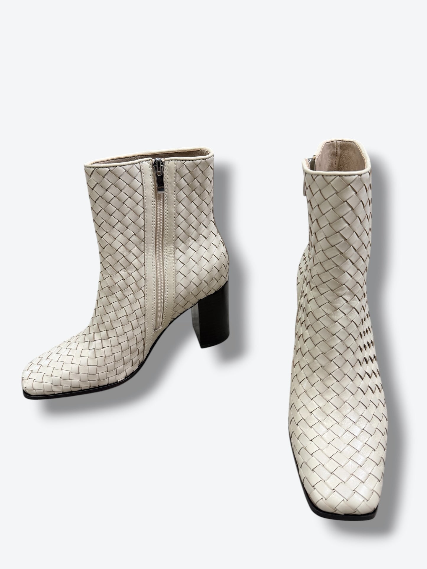 PAIGE Lilah Woven Leather Ankle Boot (Size 10)